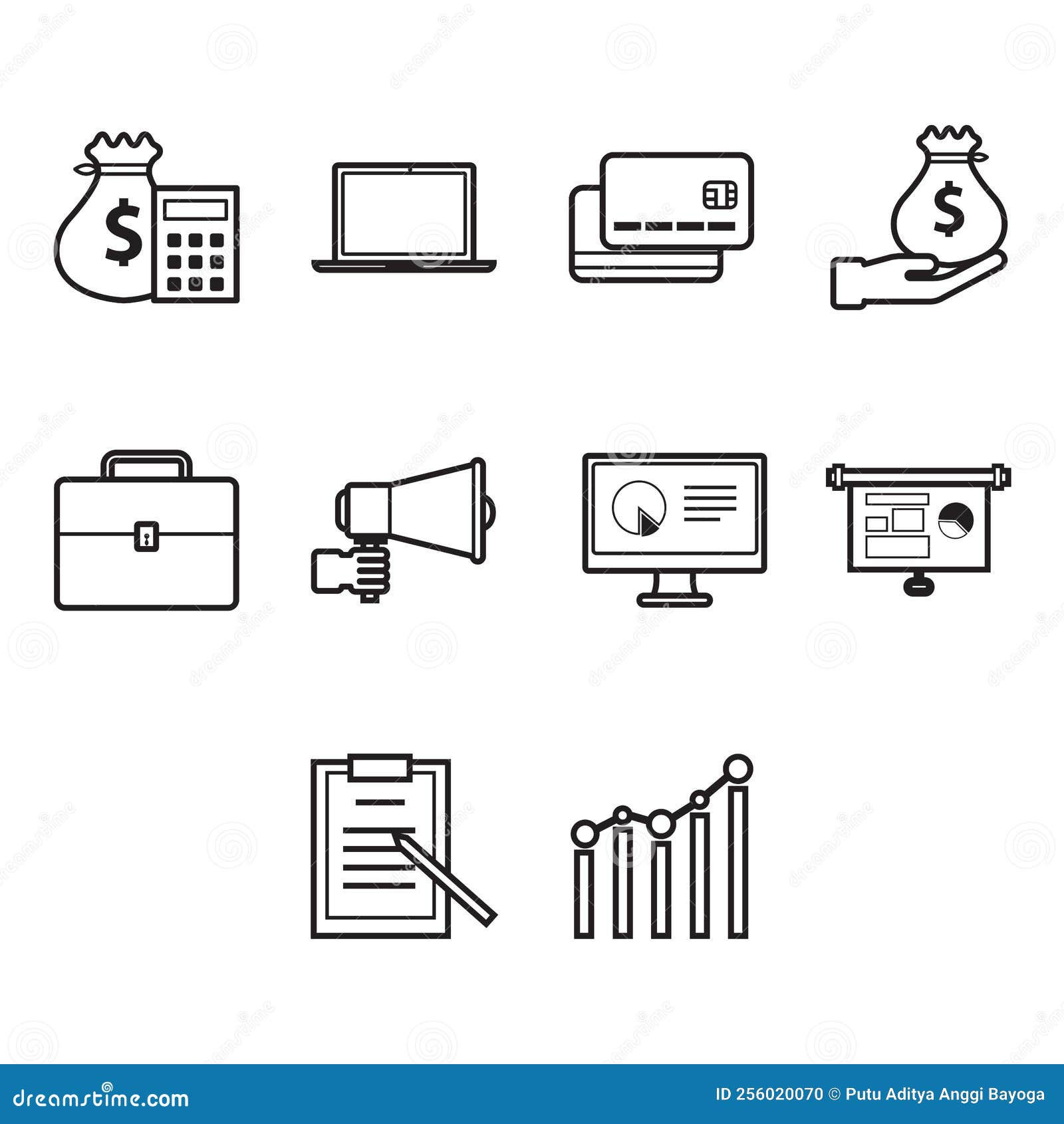 Wallpaper #wZyy4ZIBZHQxiYarrLy4271 Business Icon Set Stock Vector Illustration of Moneybag 256020070