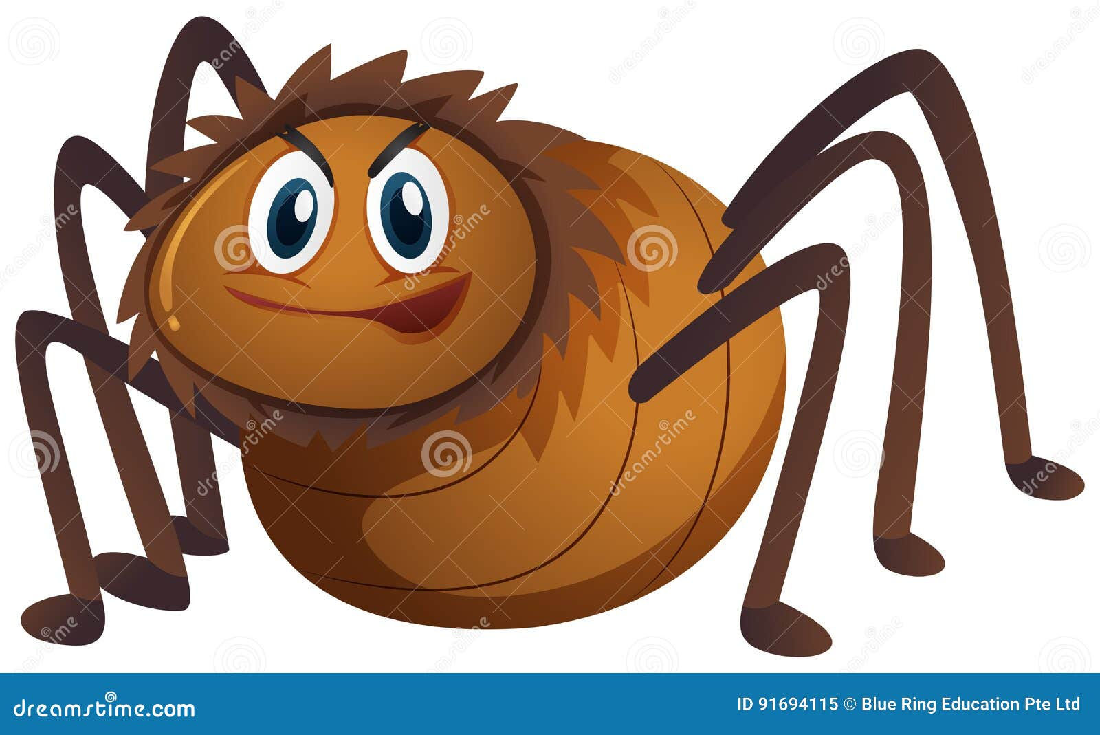 Wallpaper #46455 Brown Spider Cartoon Isolated Illustration Stock Vector Image Art Alamy