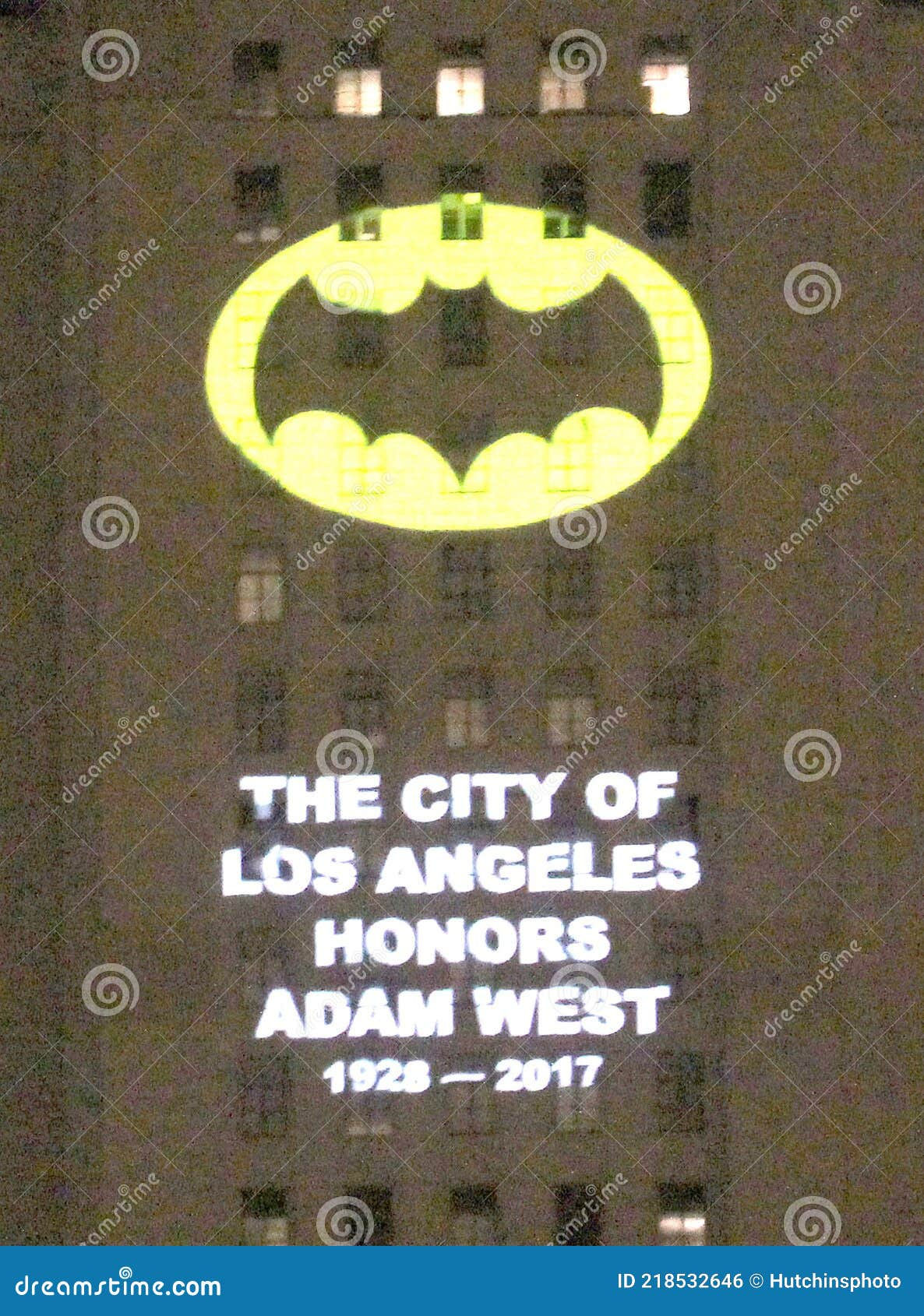 Wallpaper #shlEII8BtGB6xQ78dn0s18 Bat Signal Lighting Ceremony to Honor Adam West Editorial Photo Image