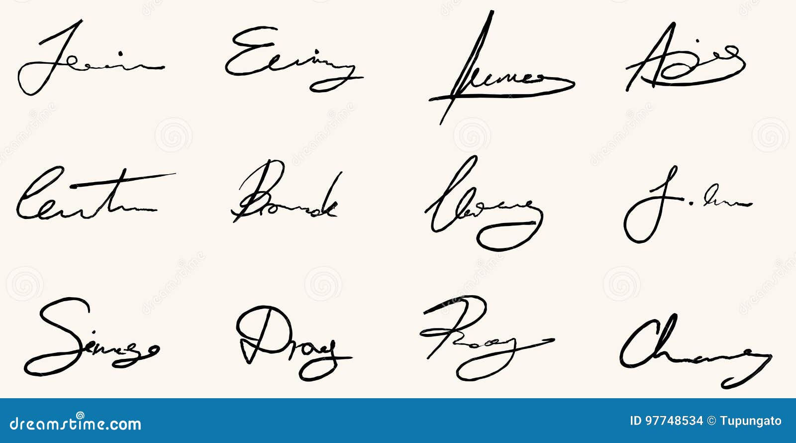 Wallpaper #hGcuDZMBSpphPi3-SeOZ297 Business Signature Set Stock Illustration Illustration of Diverse