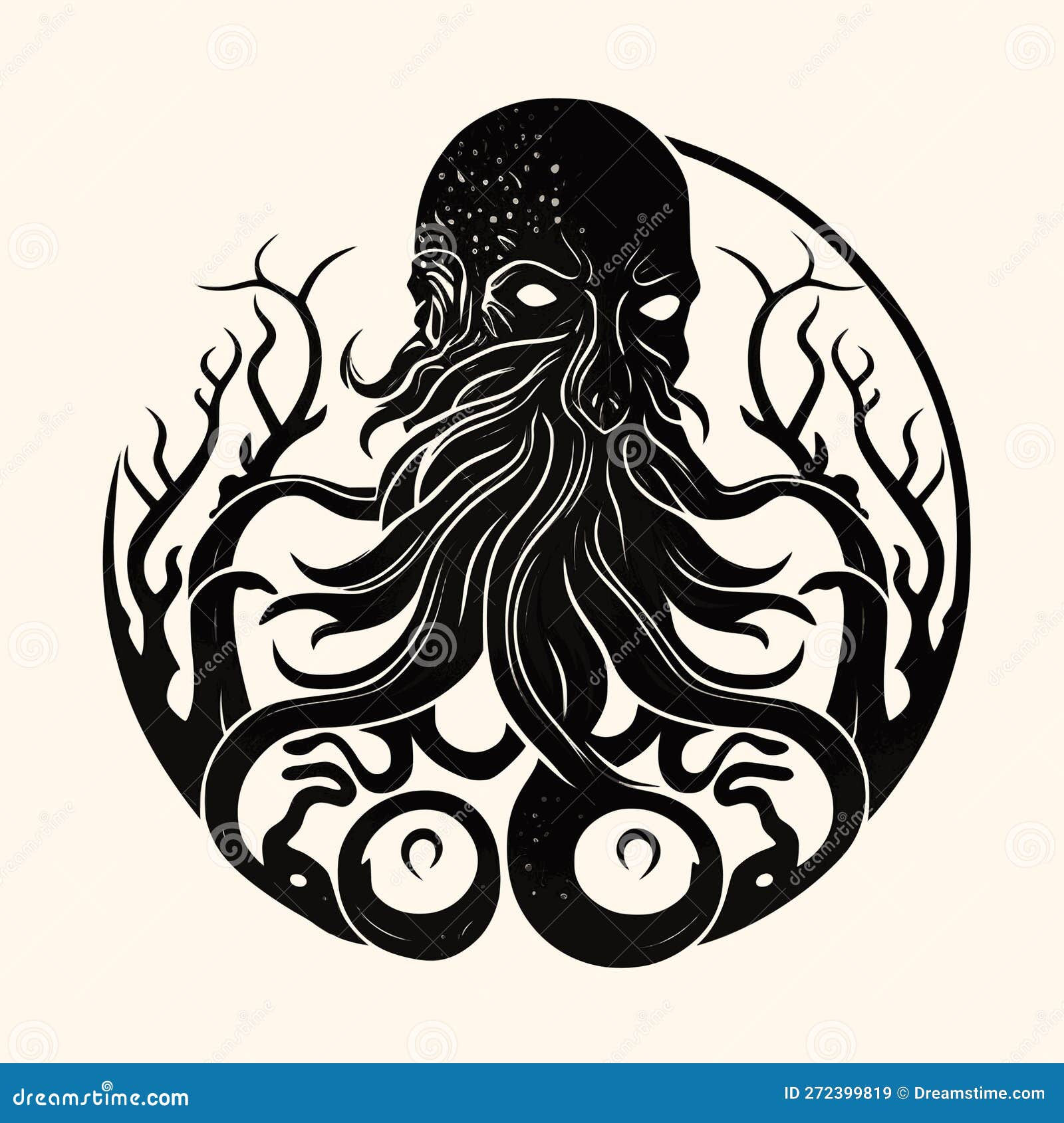 Wallpaper #uwMnZJMBpyOg8YnEDtaL284 Cthulhu Icon Trendy Cthulhu Logo Concept on White Background Fr