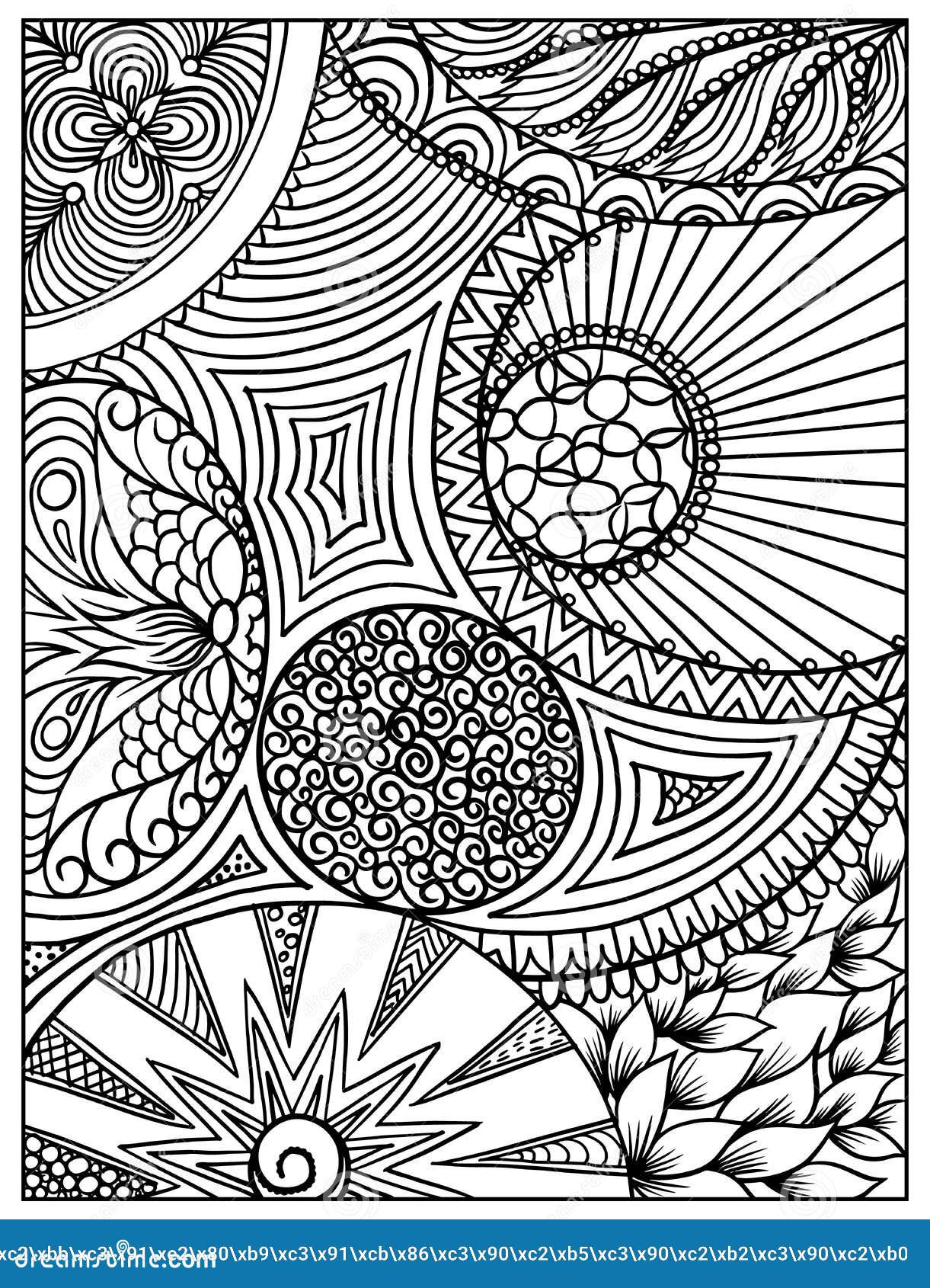 Wallpaper #BGcL6JIBSpphPi3-SDu_362 Black and White Abstract Drawing in Linear Style Stock Illustration