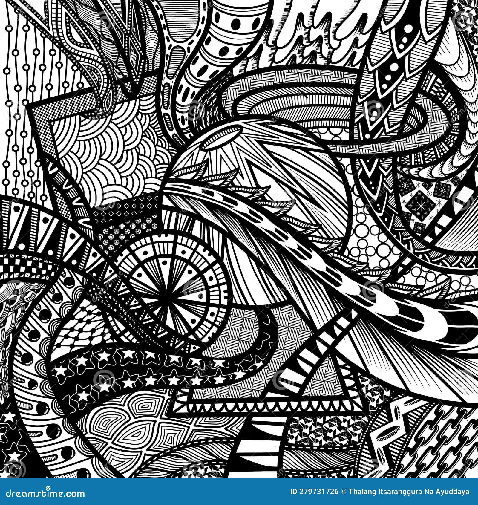 Wallpaper #jmiMFZMBSpphPi3-4wjh198 Black and White Abstracted Line Draw Patterns or Doodle Stock