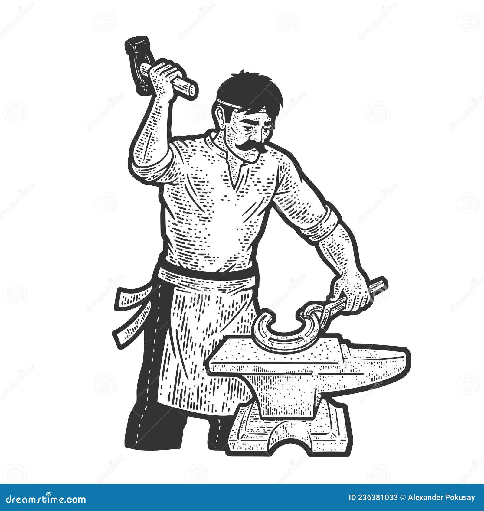 Wallpaper #XZ3oZJcBkAG5jTCHLrHO197 Blacksmith at Work Retro Cartoon Poster Cartoondealercom 209996103