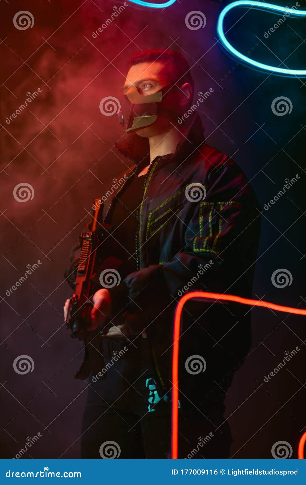 Wallpaper #Fp2HM5MBgczKmuyaifW5433 Bi Cyberpunk Player in Protective Mask Stock Photo Image of Mask