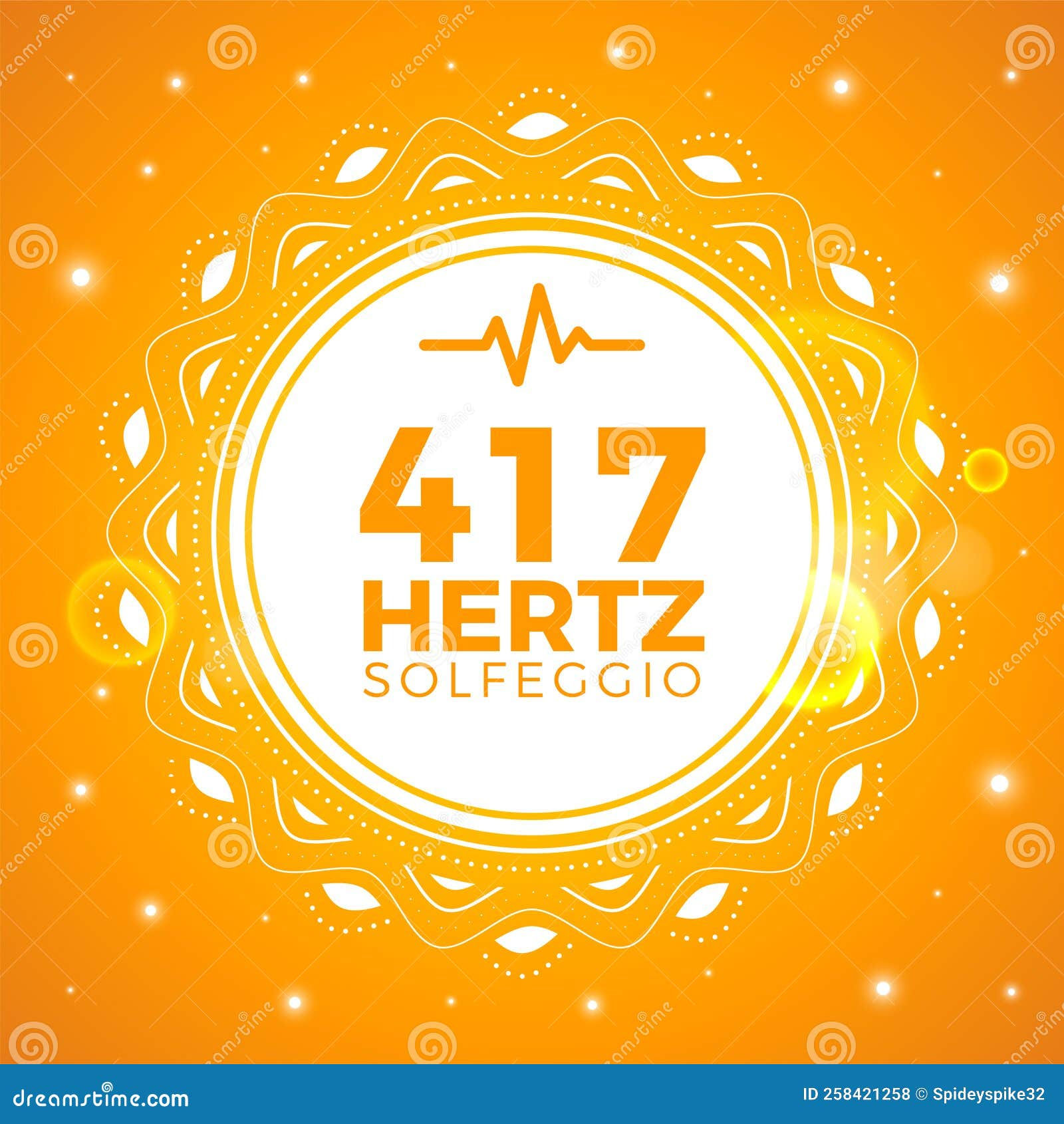 Wallpaper #K2ef65IBSpphPi3-6k2o225 Beautiful Emblem of 417 Hertz Solfeggio Frequency Stock Illustration