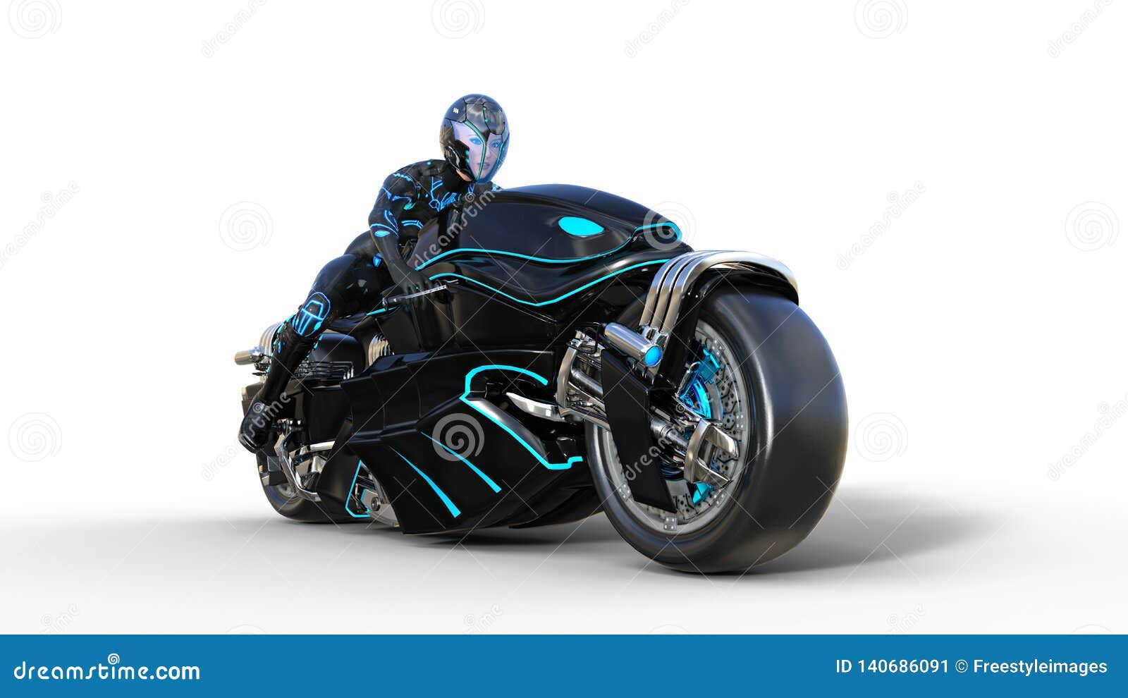 Wallpaper #l7h715IBJvJKYCmEbeMf99 Biker Girl with Helmet Riding a Sci Fi Bike Black Futuristic