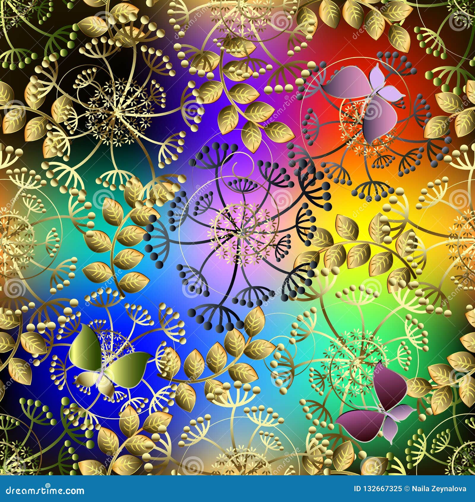 Wallpaper #sx3sLJMBlOZrFDOktMwy23 Bright Colorful Floral Vector Seamless Pattern Ornamental Multi Stock