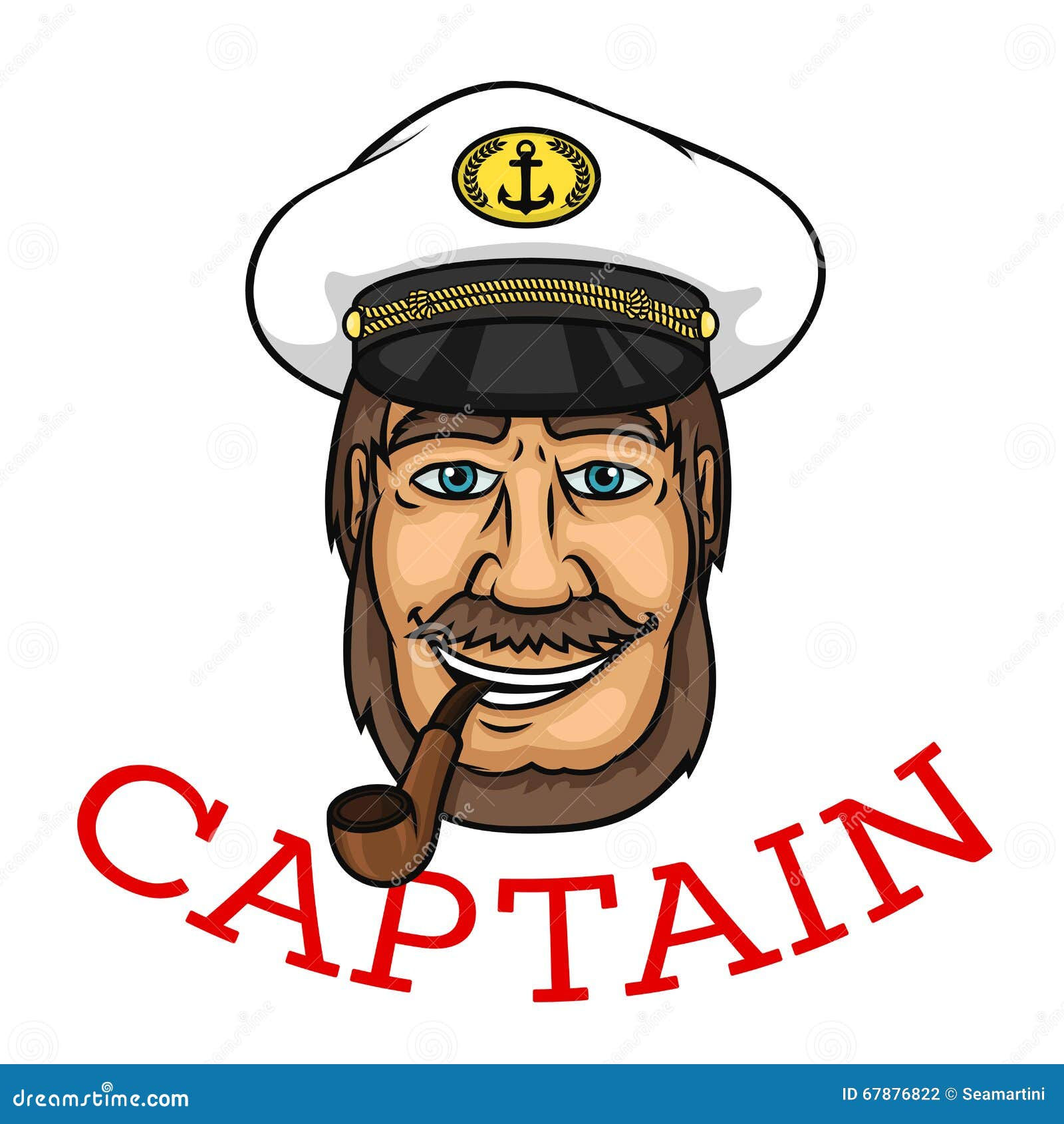 Wallpaper #0jEXNpMB5zzyi_yYPFik26 Bearded Captain with Pipe and White Cap Stock Vector Illustration of