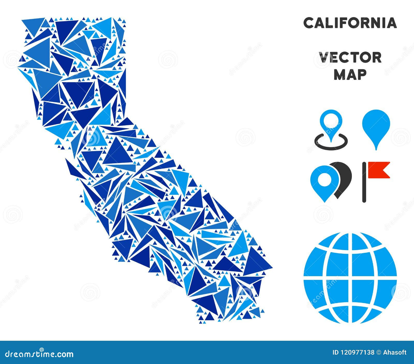 Wallpaper #G2f0-ZIBSpphPi3-oo8n11 Blue Triangle California Map Stock Vector Illustration of Graphic