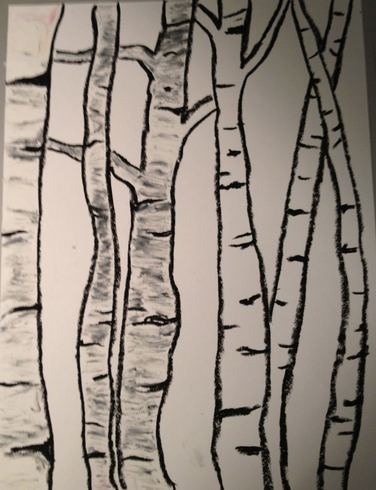 Wallpaper #BWgvFZMBSpphPi3-Zwec262 Splats Scraps and Glue Blobs 2nd Grade Oil Pastels Watercolor Birch