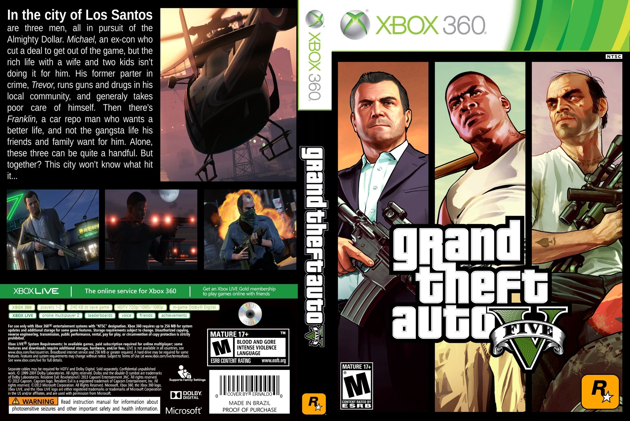 Wallpaper #5453a Gta V Xbox One Box Art Cover by Iceman423626