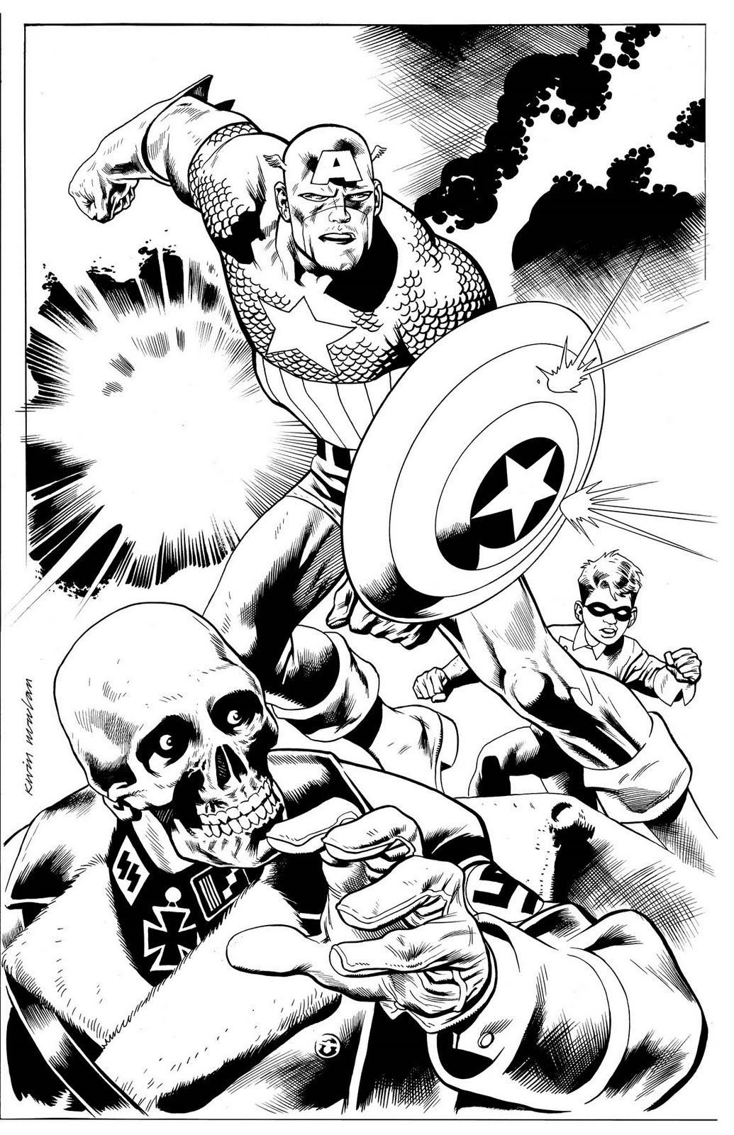 Wallpaper #5md7-pIBSpphPi3-k5Dd209 Kevin Nowlan Captain America Commission 2006
