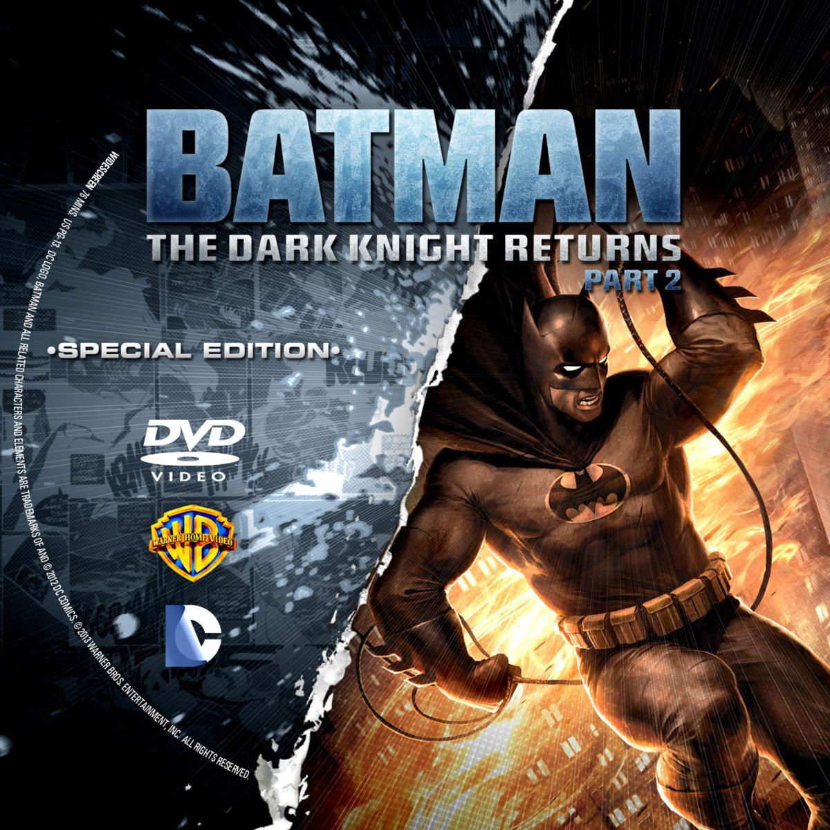 Wallpaper #JxkALI8BtGB6xQ78Lo_l47 Label Dvd Batman the Dark Knight Returns Part 2 Gamecover Capas