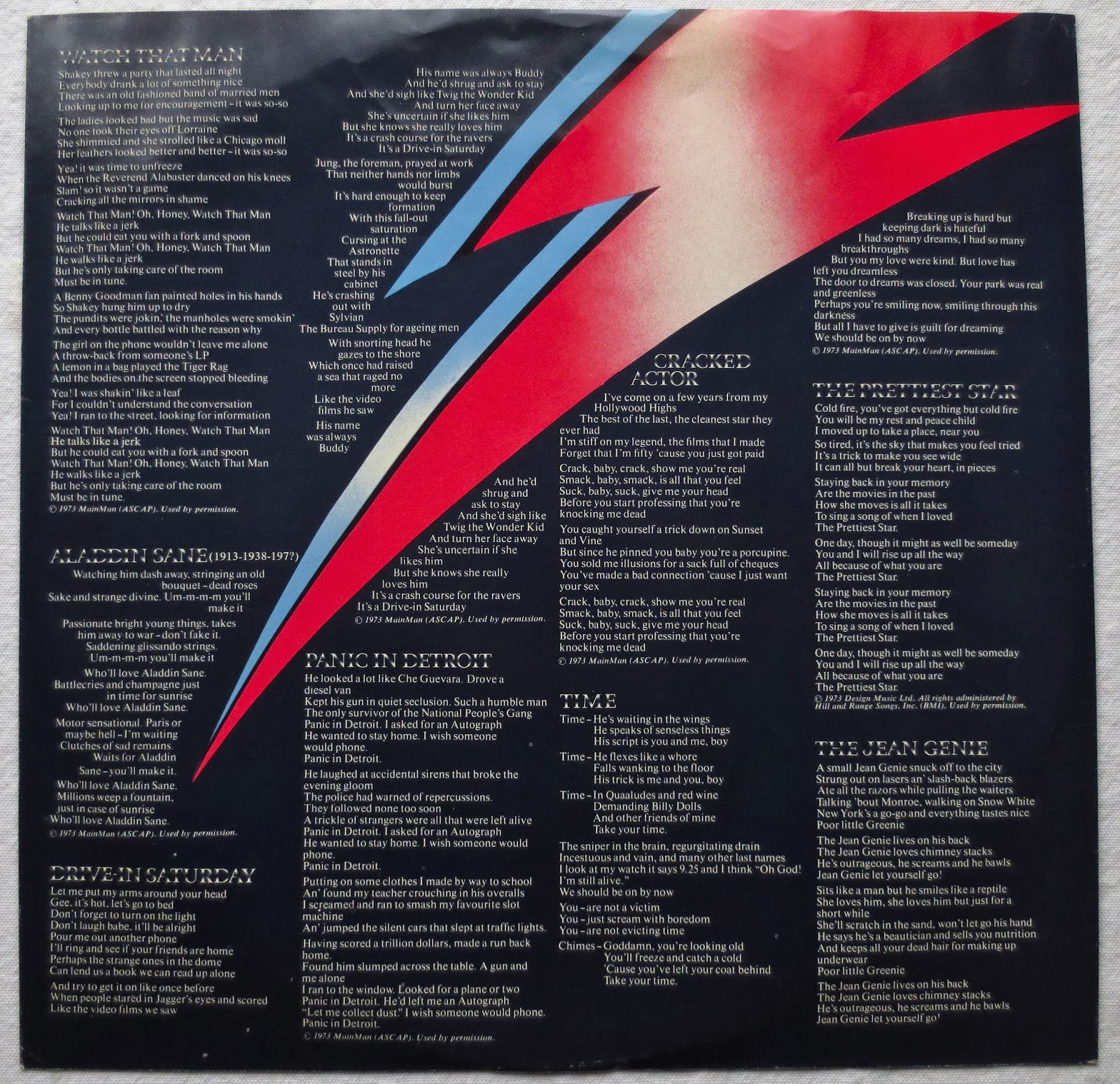 Wallpaper #7030a Aladdin Sane De David Bowie Cd Chez Libertemusic Ref123255141