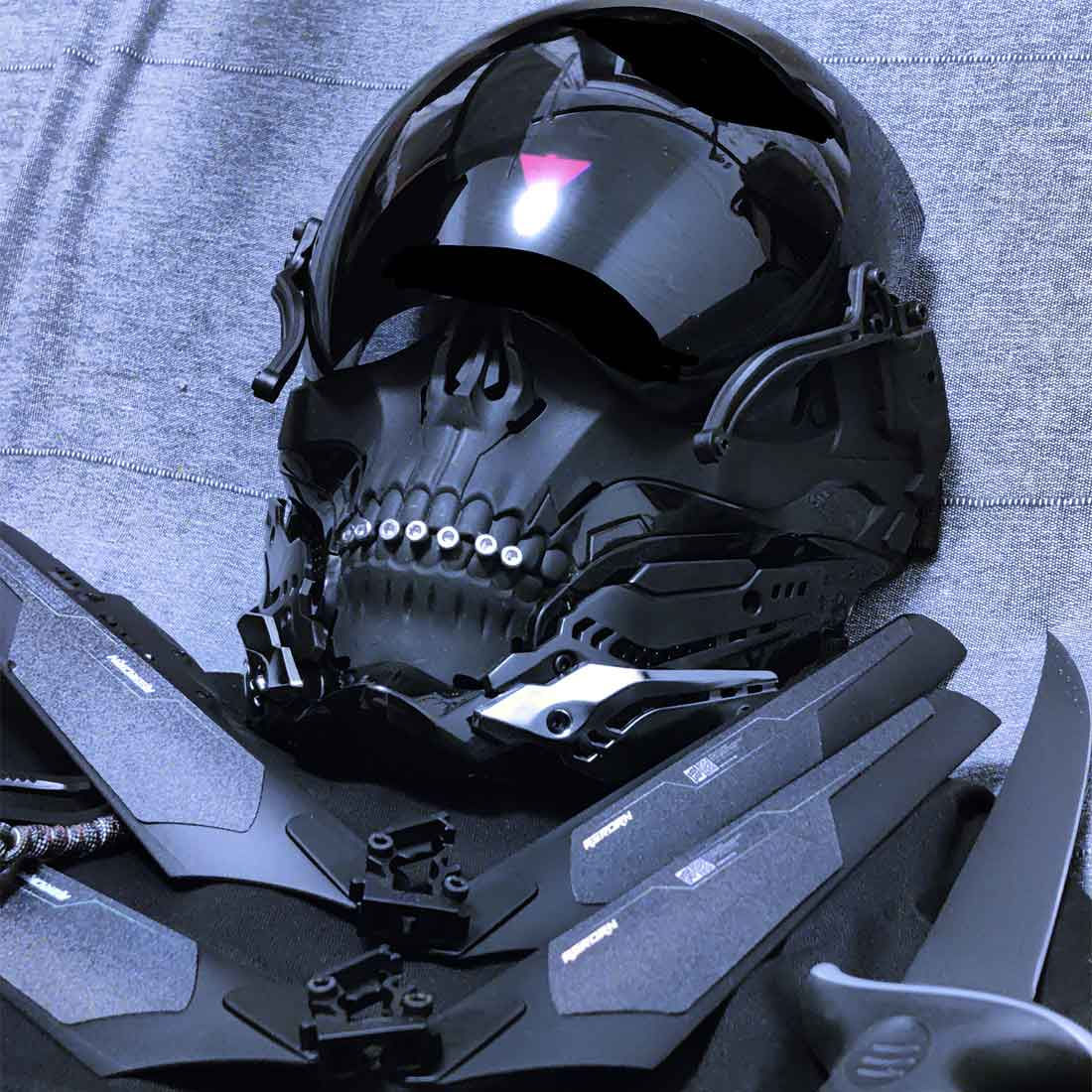 Wallpaper #OGiSHJMBSpphPi3-1yPm7 Cyberpunk Helmet Skull Cyber Techwear