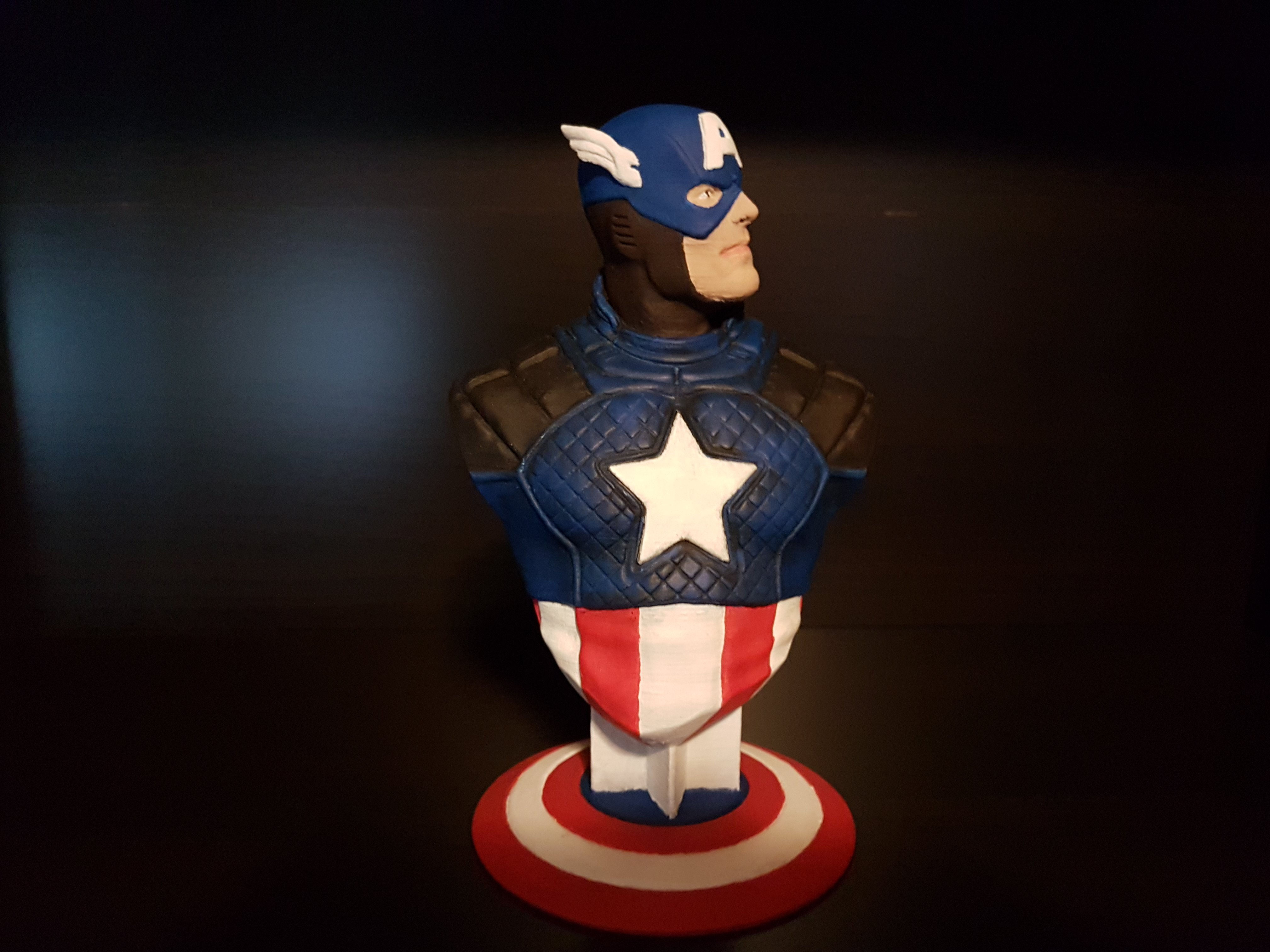Wallpaper #DxXDto4BmMigT4Un6lRQ25 3D Printable Captain America Bust by Eastman