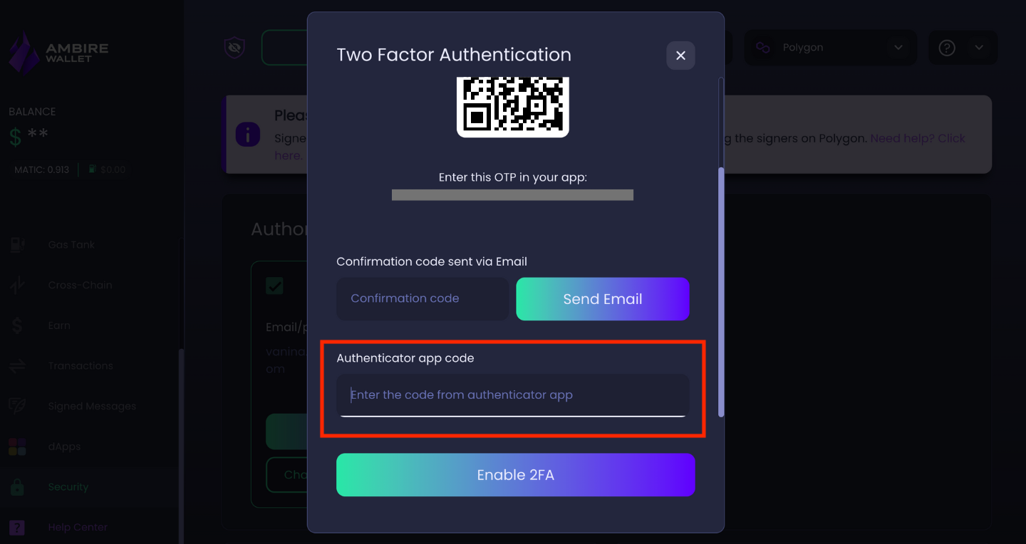 Wallpaper #vbmq3ZIBJvJKYCmEdwEe147 How to Enable 2fa on Your eMail and Password Account Ambire Wallet