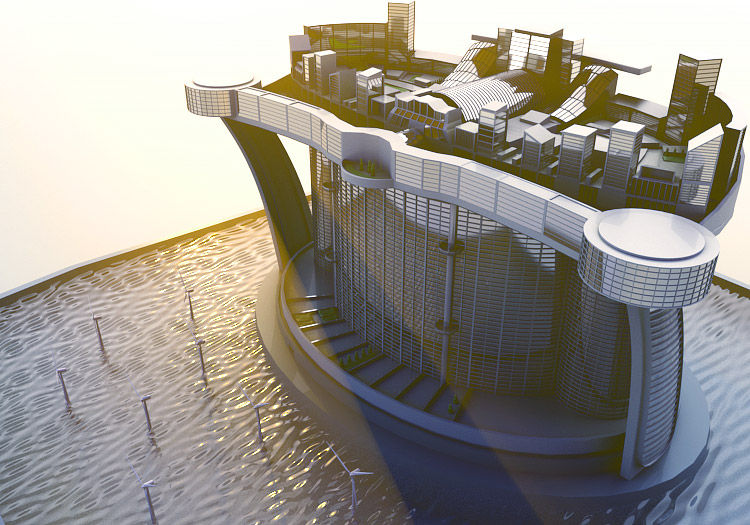 Wallpaper #Urgp3JIBJvJKYCmEWvoy34 Future Mega Building 3D Model 3dcomps