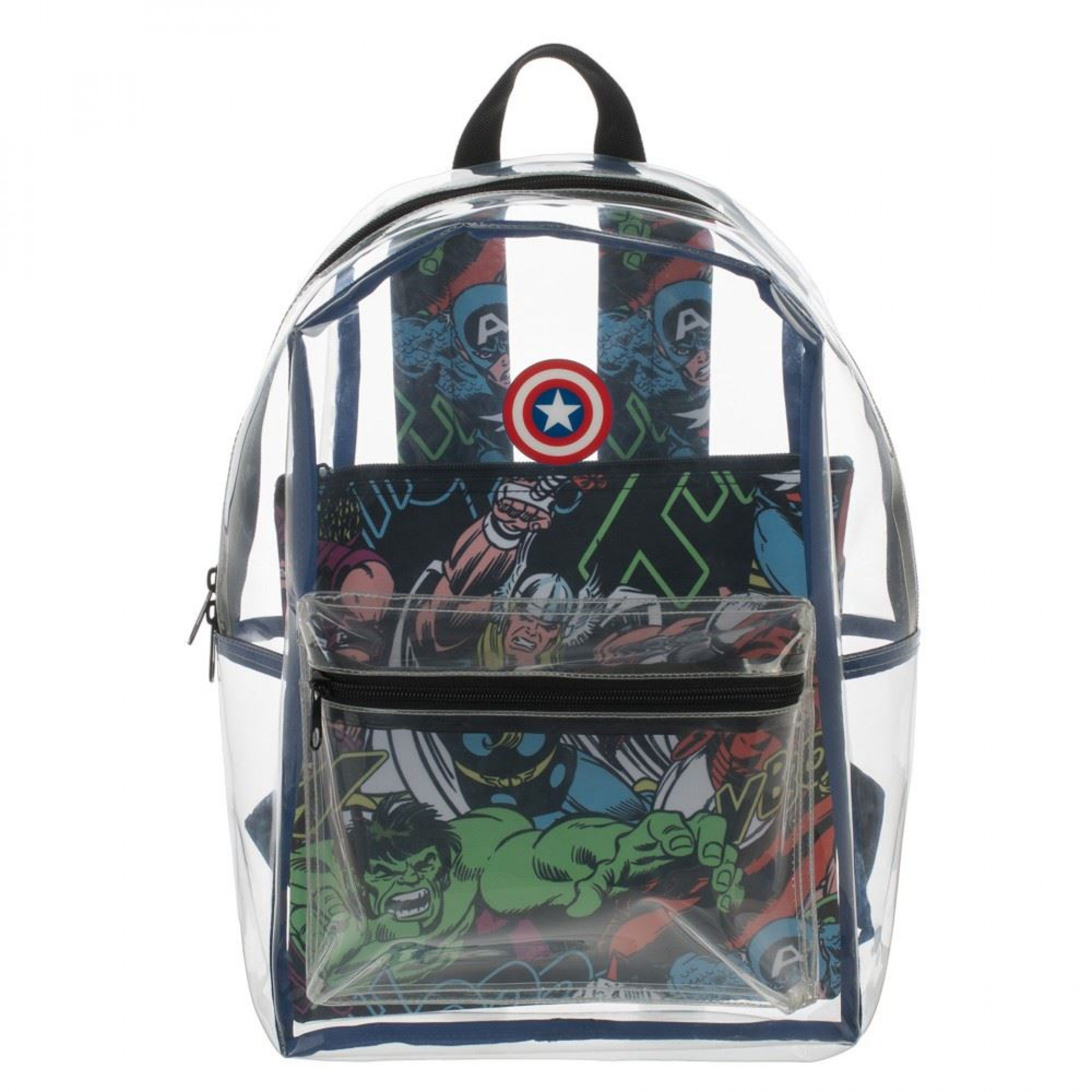 Wallpaper #wjGzNZMB5zzyi_yY0Fcl325 Marvel Captain America Clear with Removable Pouch Backpack