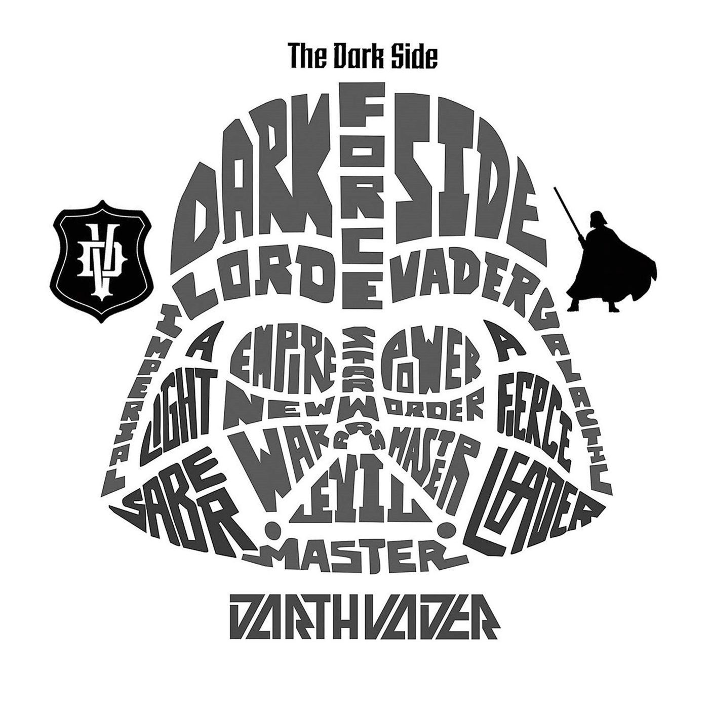 Wallpaper #NmjiIpMBSpphPi3-KzRu320 Star Wars Vader Typographic Giant Wall Decal