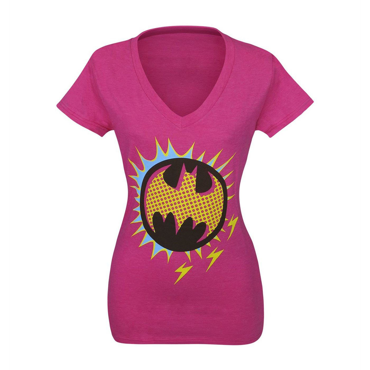 Wallpaper #XWcG-pIBSpphPi3-vI8d41 Batman Retro Symbol Womens T Shirt