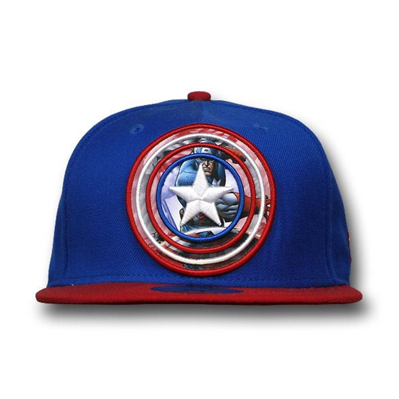 Wallpaper #JxkbNo8BtGB6xQ78ZqLY22 Captain America Target Shield Flat Bill 59fifty Cap