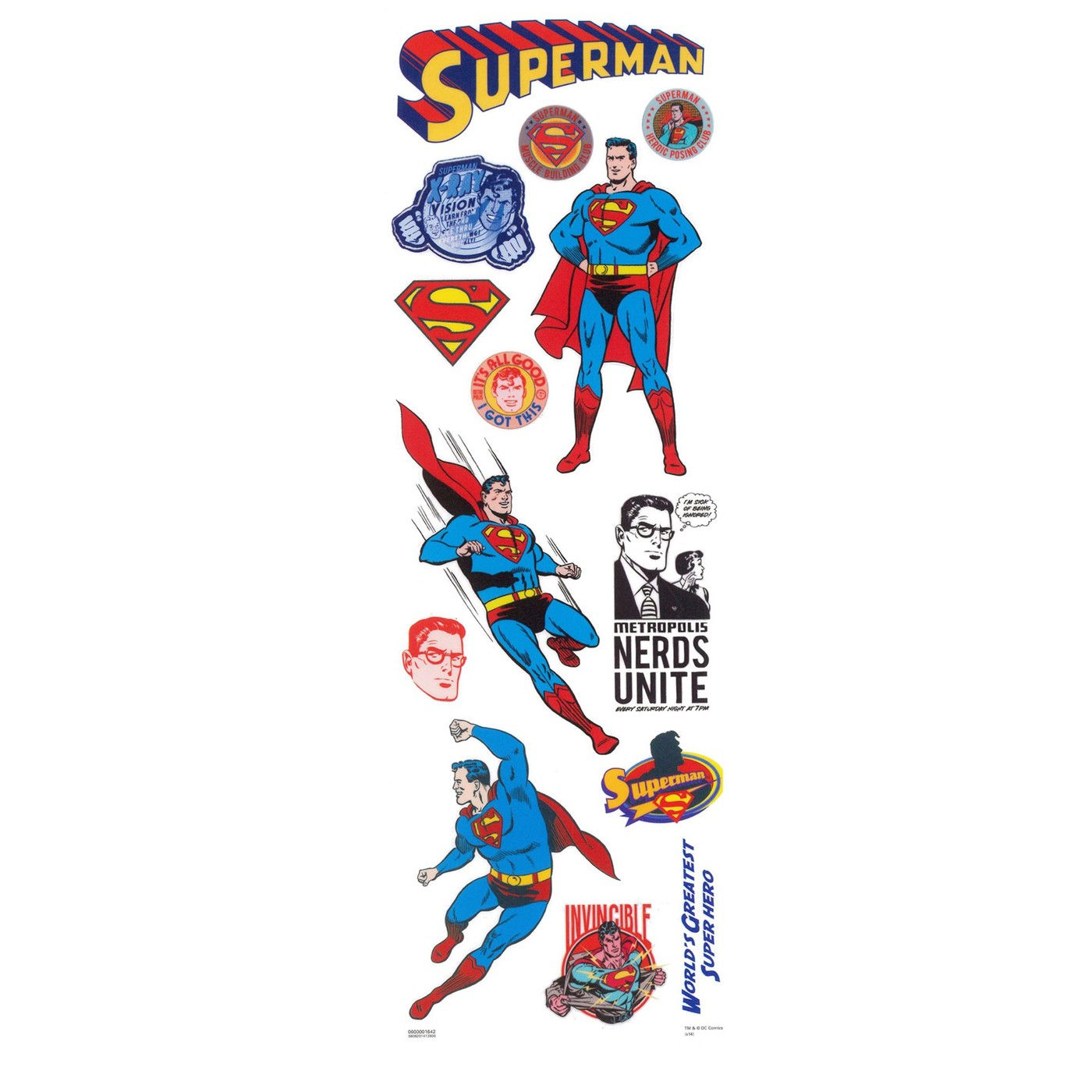 Wallpaper #ShksO48BtGB6xQ78ea-P14 Superman Clear Sticker Pack