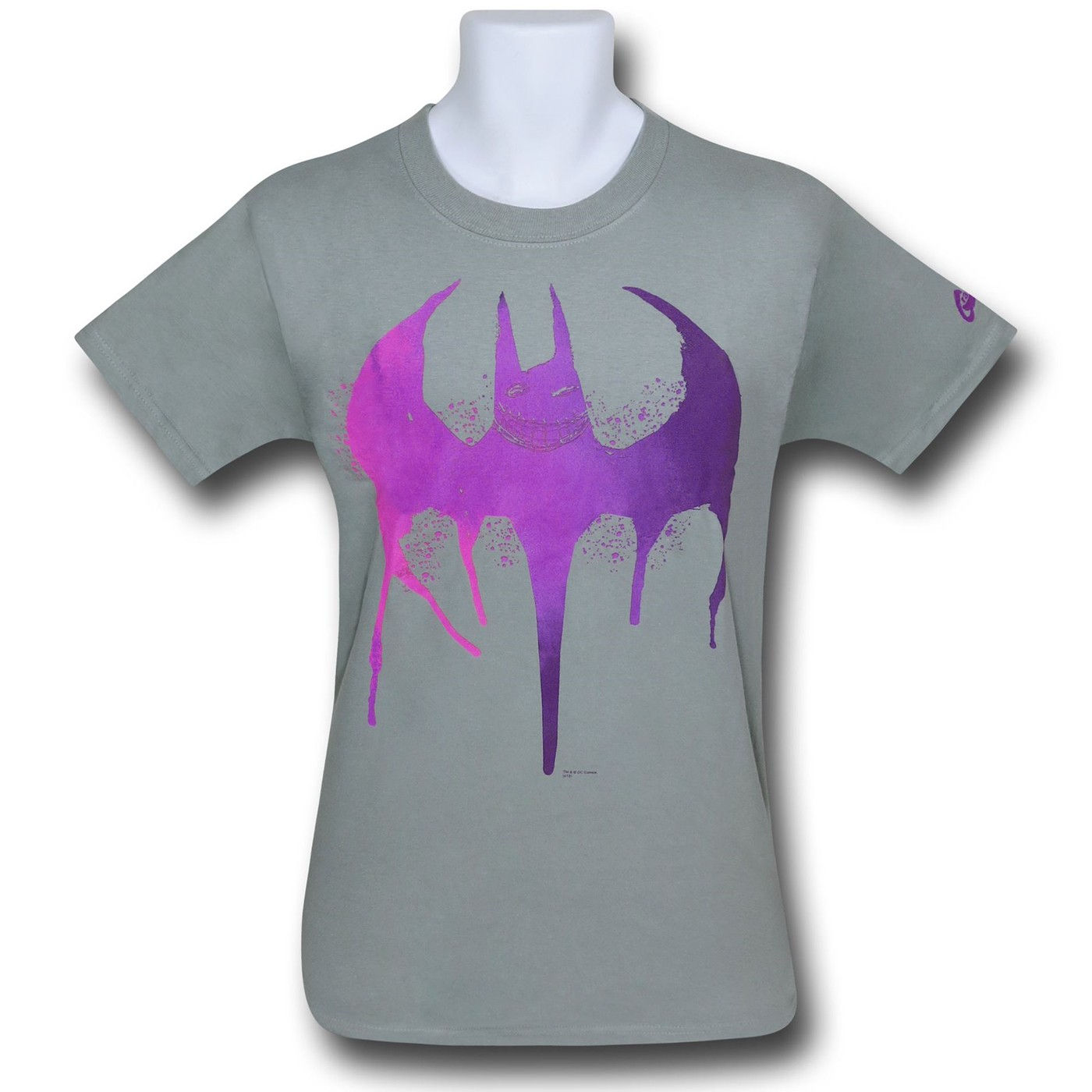 Wallpaper #5hm8Lo8BtGB6xQ7845Uu51 Gray Women's Batman Dripping Paint T-Shirt