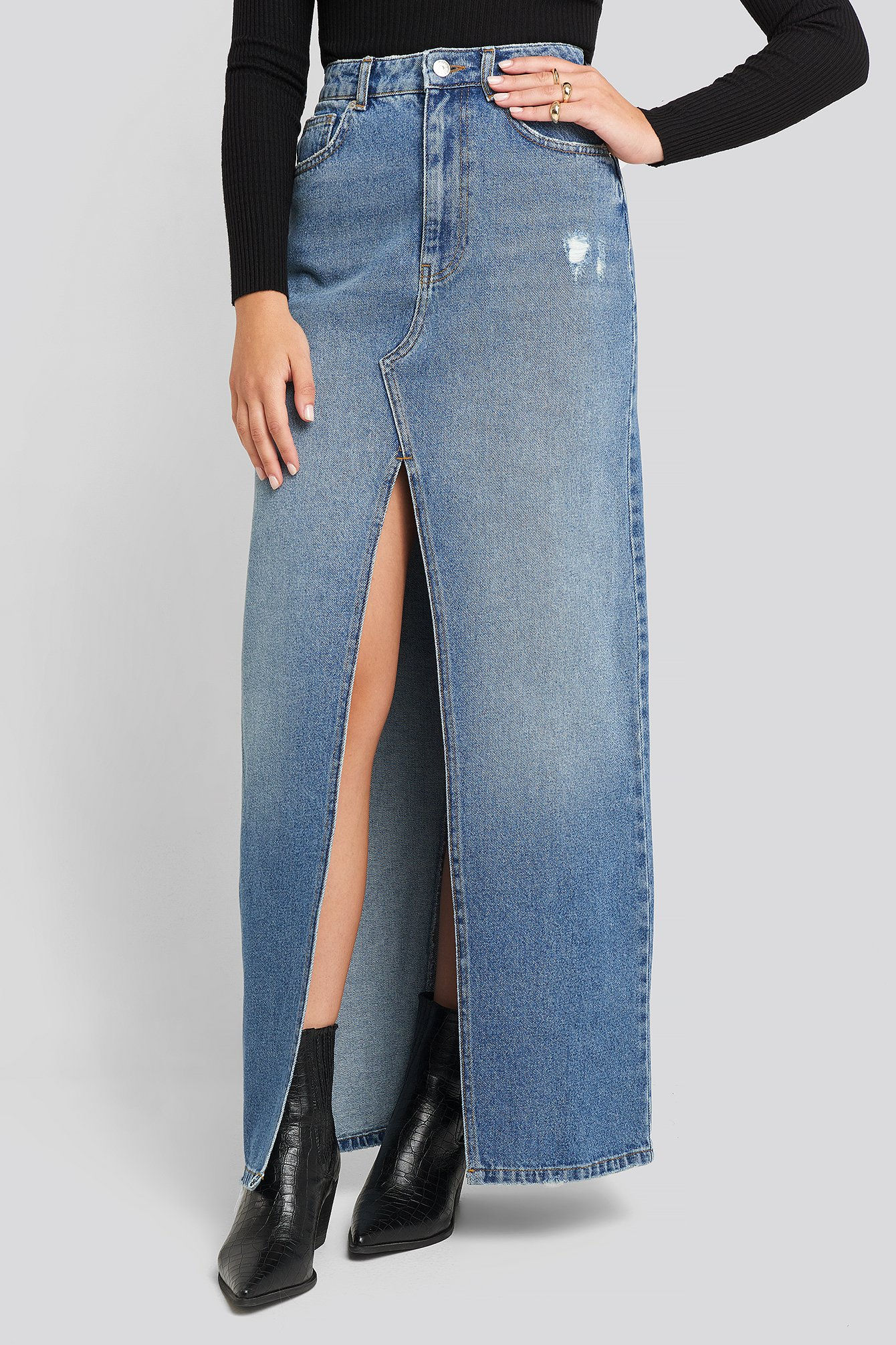 Wallpaper #1DADC Missguided Blue Authentic Vintage Superstretch Denim Mini Skirt Lyst