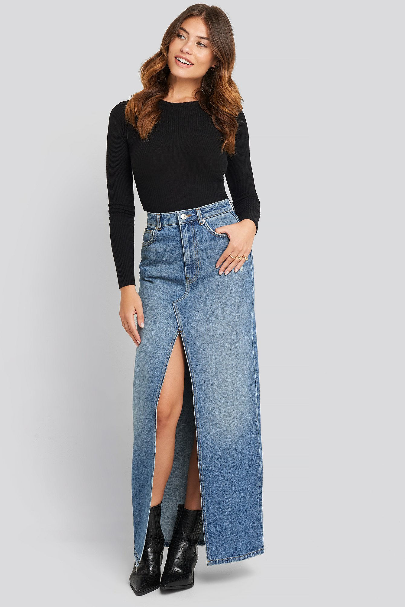 Wallpaper #1DADC Missguided Blue Authentic Vintage Superstretch Denim Mini Skirt Lyst