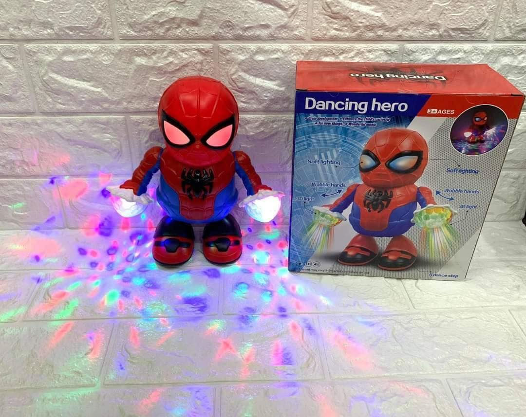 Wallpaper #1fQOOpMBKFX8bn3r-3cr156 Spider Men Walking Dancing Sound and Light Battery Operated Toys for