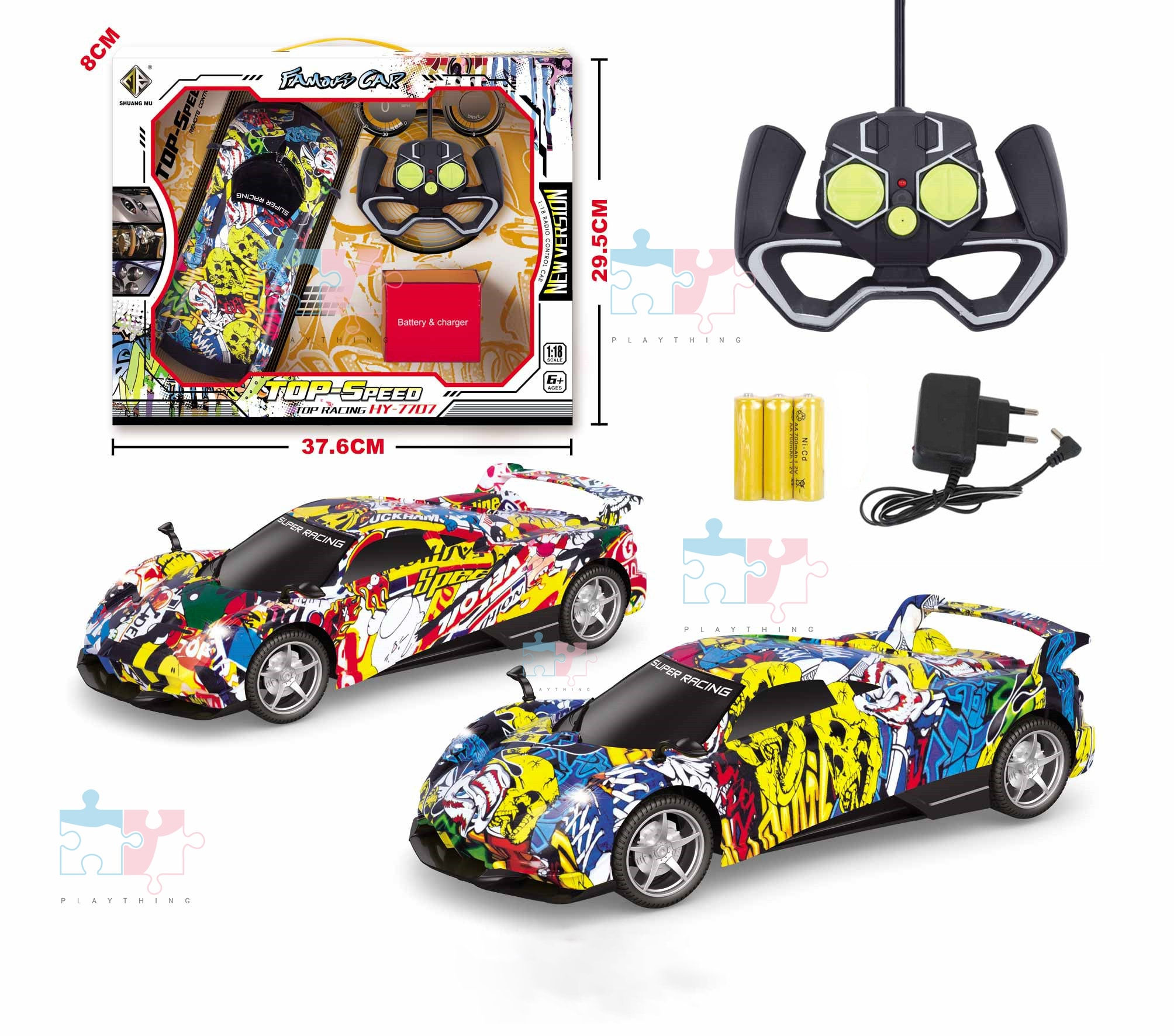 Wallpaper #jmelDJMBSpphPi3-s99F341 Graffiti Top Speed Rechargeable Remote Control Sports Race Car with