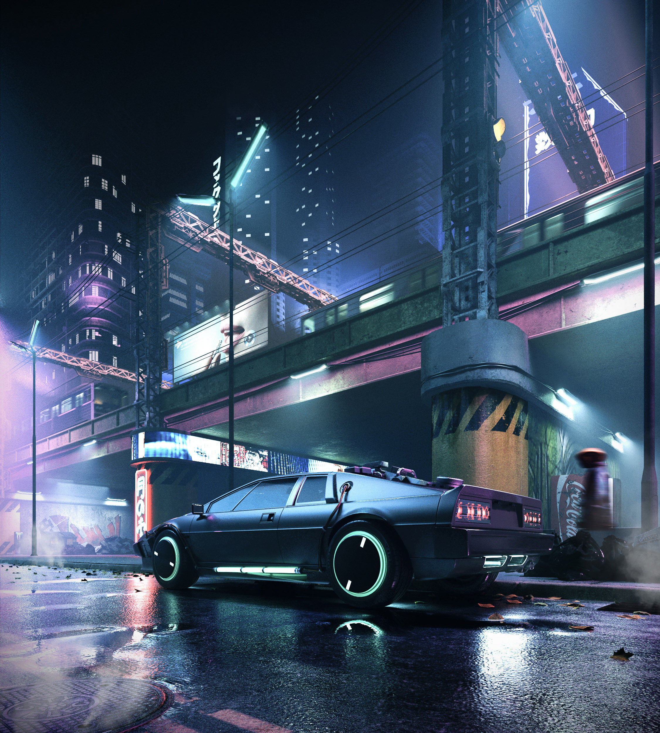 Wallpaper #l3SCxo4B_8f4nGFaaHFX31 Cyberpunk Streets 3D Artist Todor Vladev Hum3d