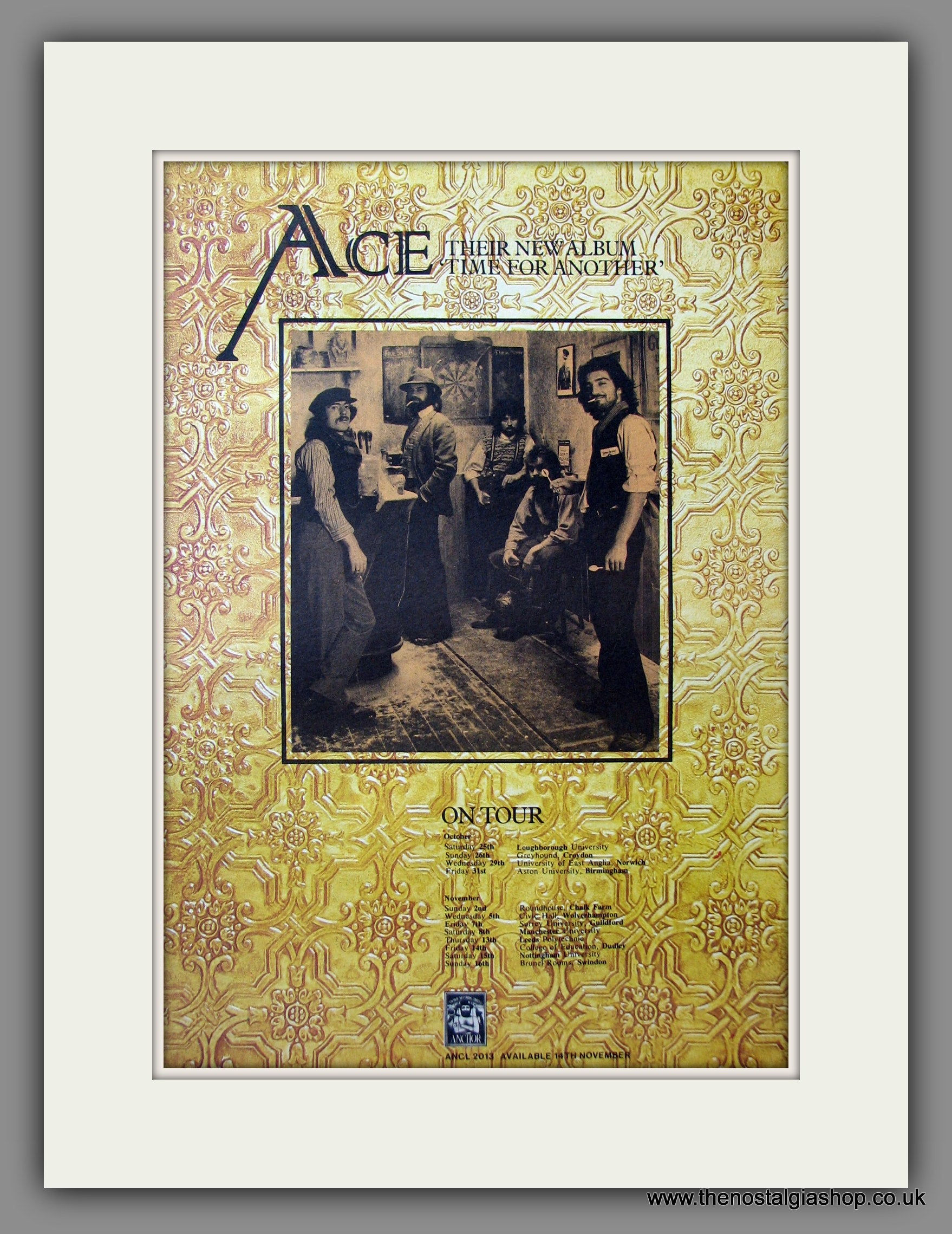 Wallpaper #7Gfq85IBSpphPi3-Pncx169 Ace Time for Another Uk Tour Dates Original Advert 1975 Ref Ad1155