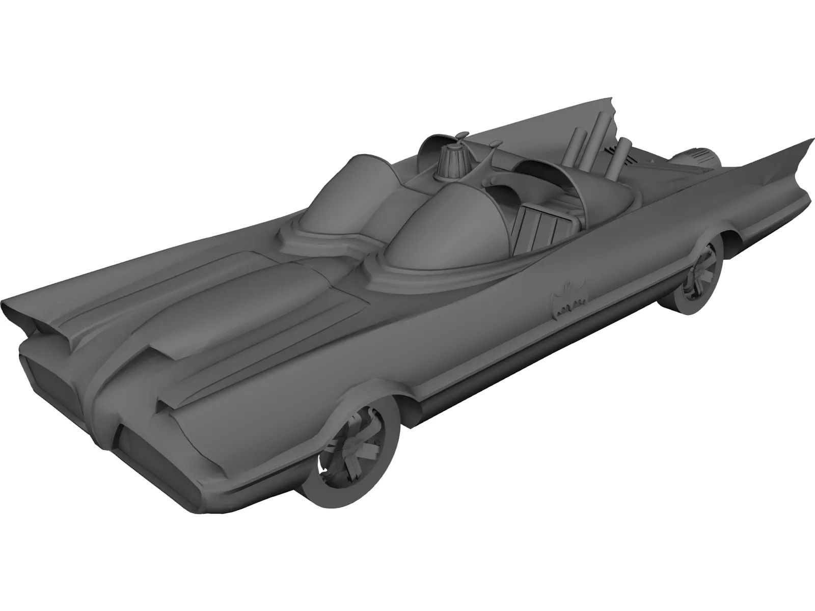 Wallpaper #Me8QS5MBMN-XEVvVGzpt186 Batmobile Circa 1966 3D Model 3dcadbrowser