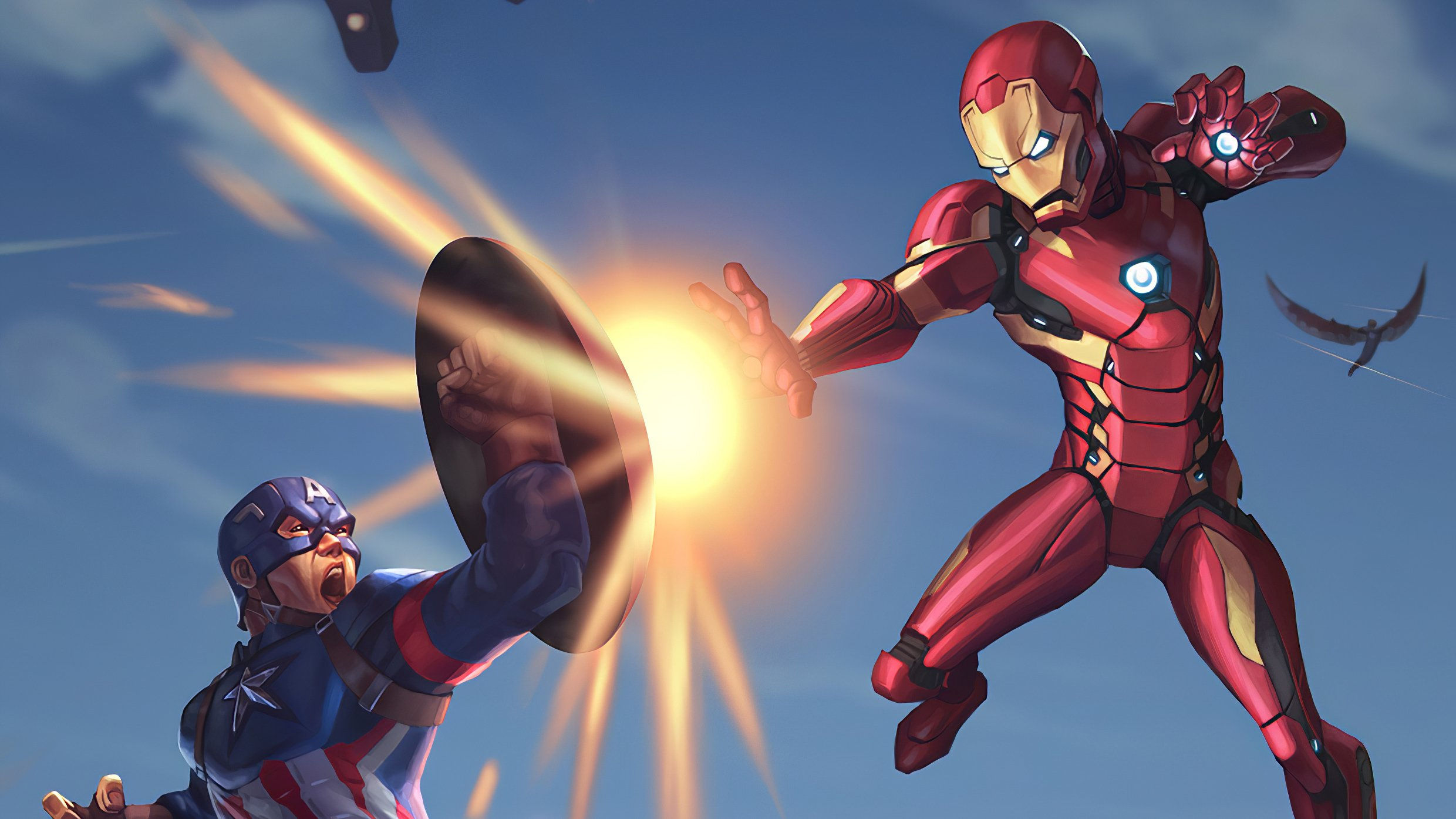 Wallpaper #xzEUNpMB5zzyi_yYV1iX63 Captain America vs Iron Man Wallpaper Id5242