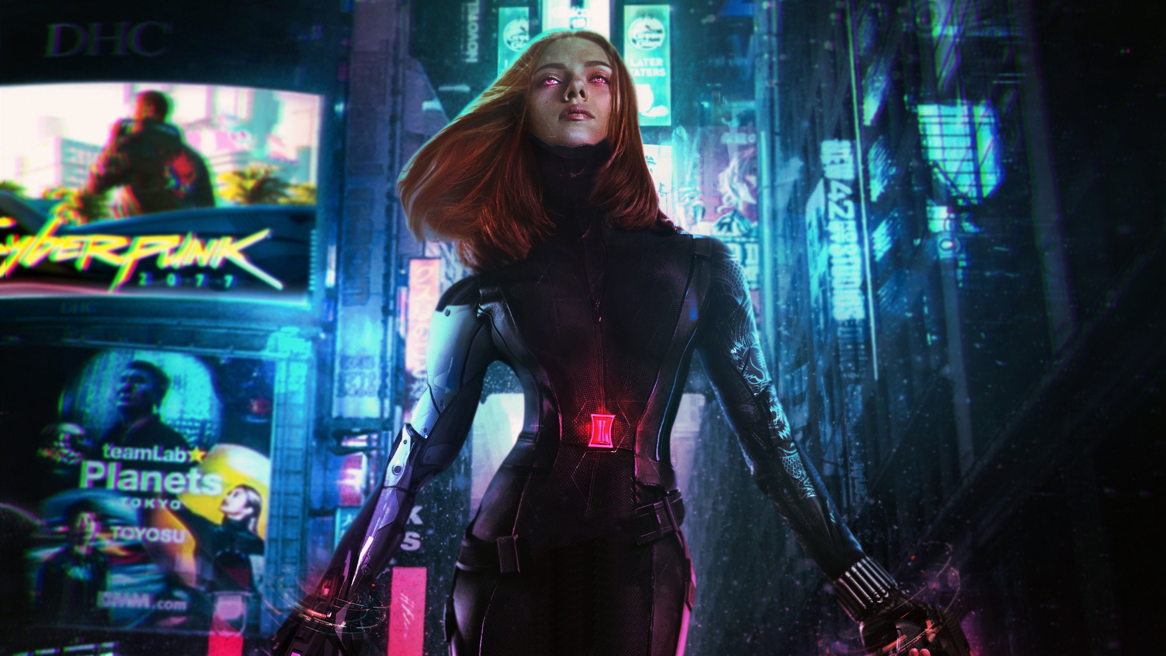 Wallpaper #OHNxhY4BFI5NbQks3R7k27 Cyberpunk Viuda Negra Fanart Fondo De Pantalla 4K HD Id3238