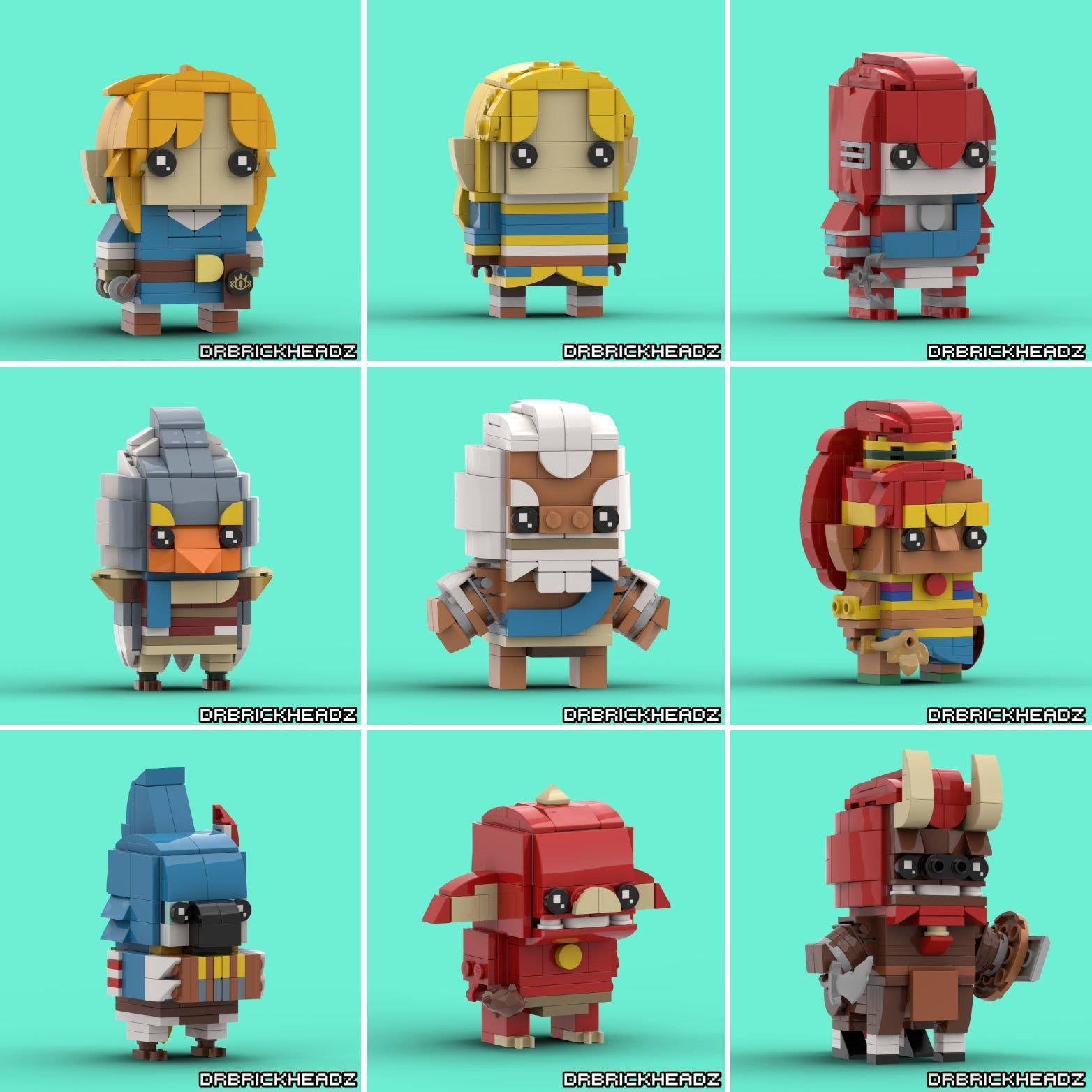 Wallpaper #fnMSgY4BFI5NbQks-hhj38 Legend of Zelda Breath of the Wild Custom Brickheadz Complete