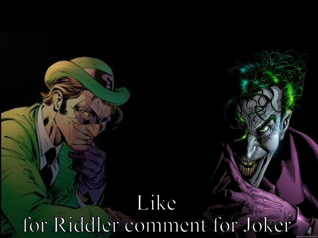 Wallpaper #gwAR7I4BSdW8dNouPhOA28 Riddler vs Joker Quickmeme