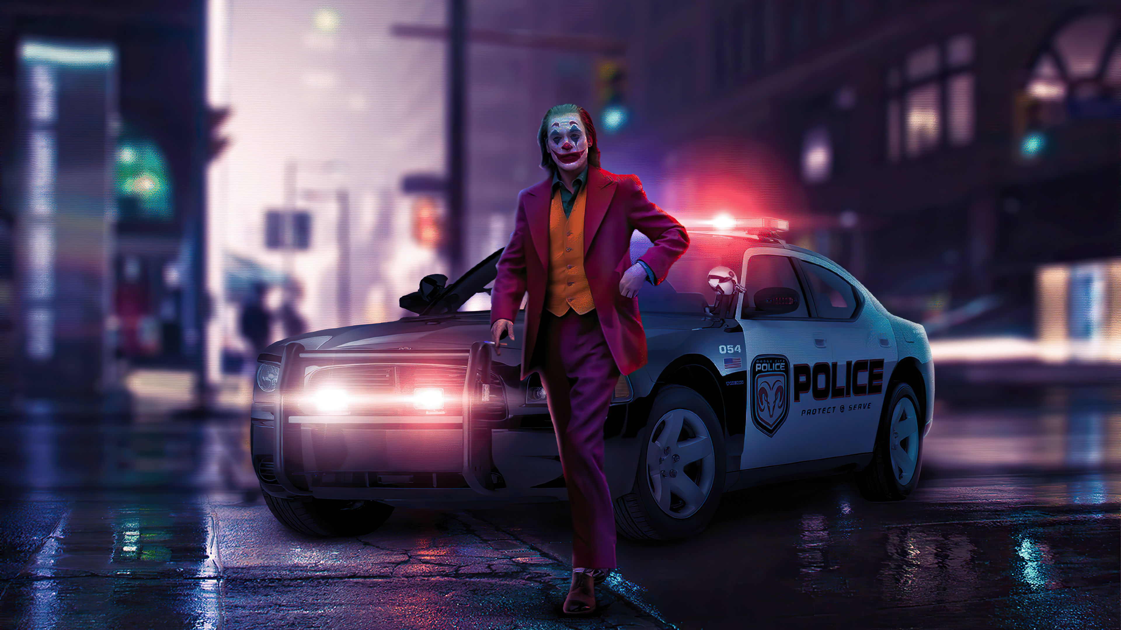 Wallpaper #_0C5MZMBJhL2WPbay8f5152 Joker Police Car 4K Wallpaperhd Superheroes Wallpapers4k Wallpapers