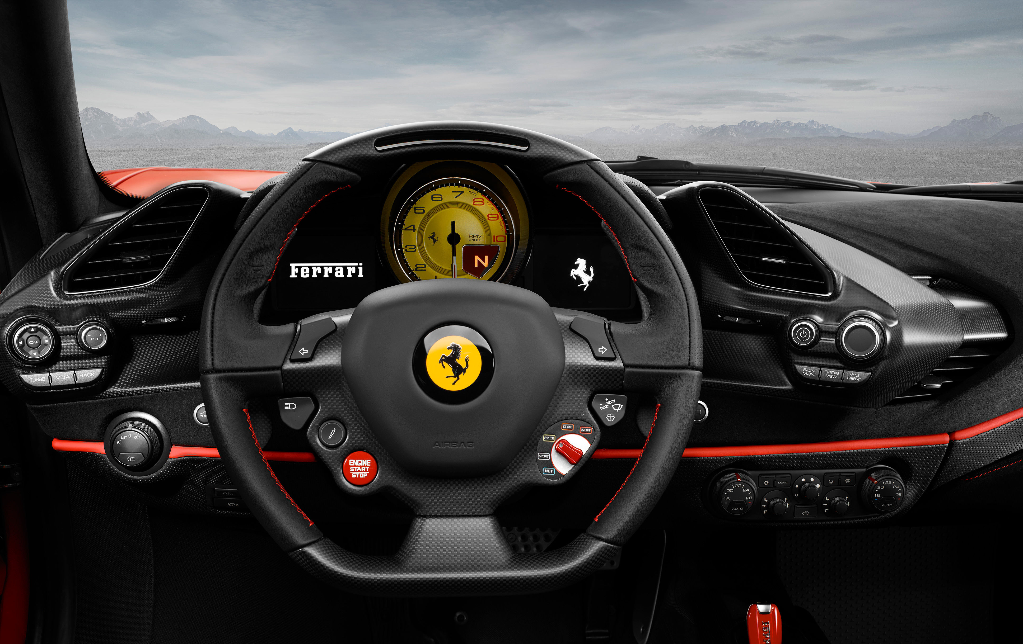 Wallpaper #FX3k9I4Bnwiau_P6YxFf16 1024x1024 Ferrari 488 Pista Front Panel 2018 1024x1024 Resolution HD 4K