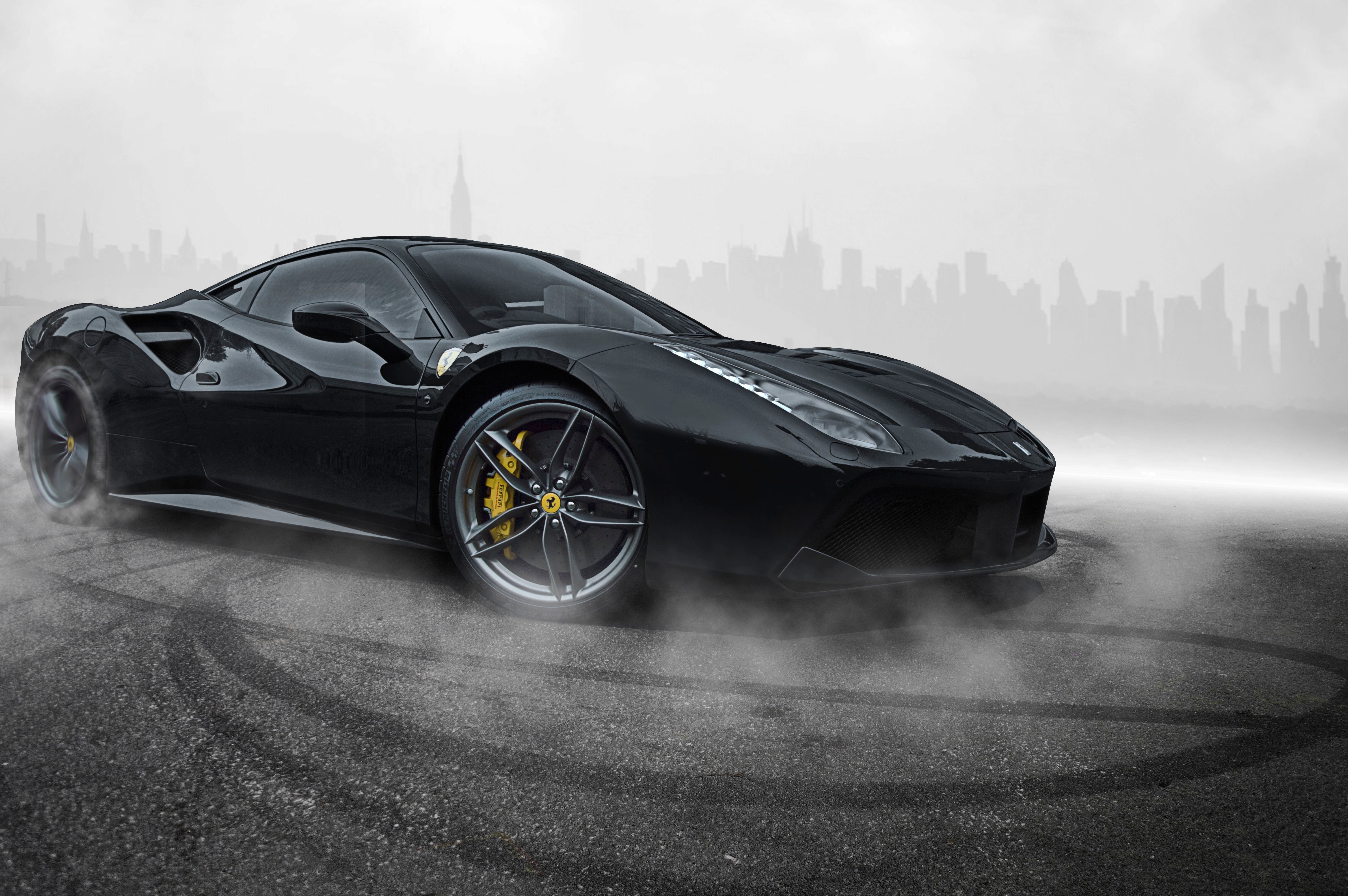 Wallpaper #uxncA48BtGB6xQ784EwI2 800x480 Ferrari 488 Black 800x480 Resolution HD 4K Wallpapers Images
