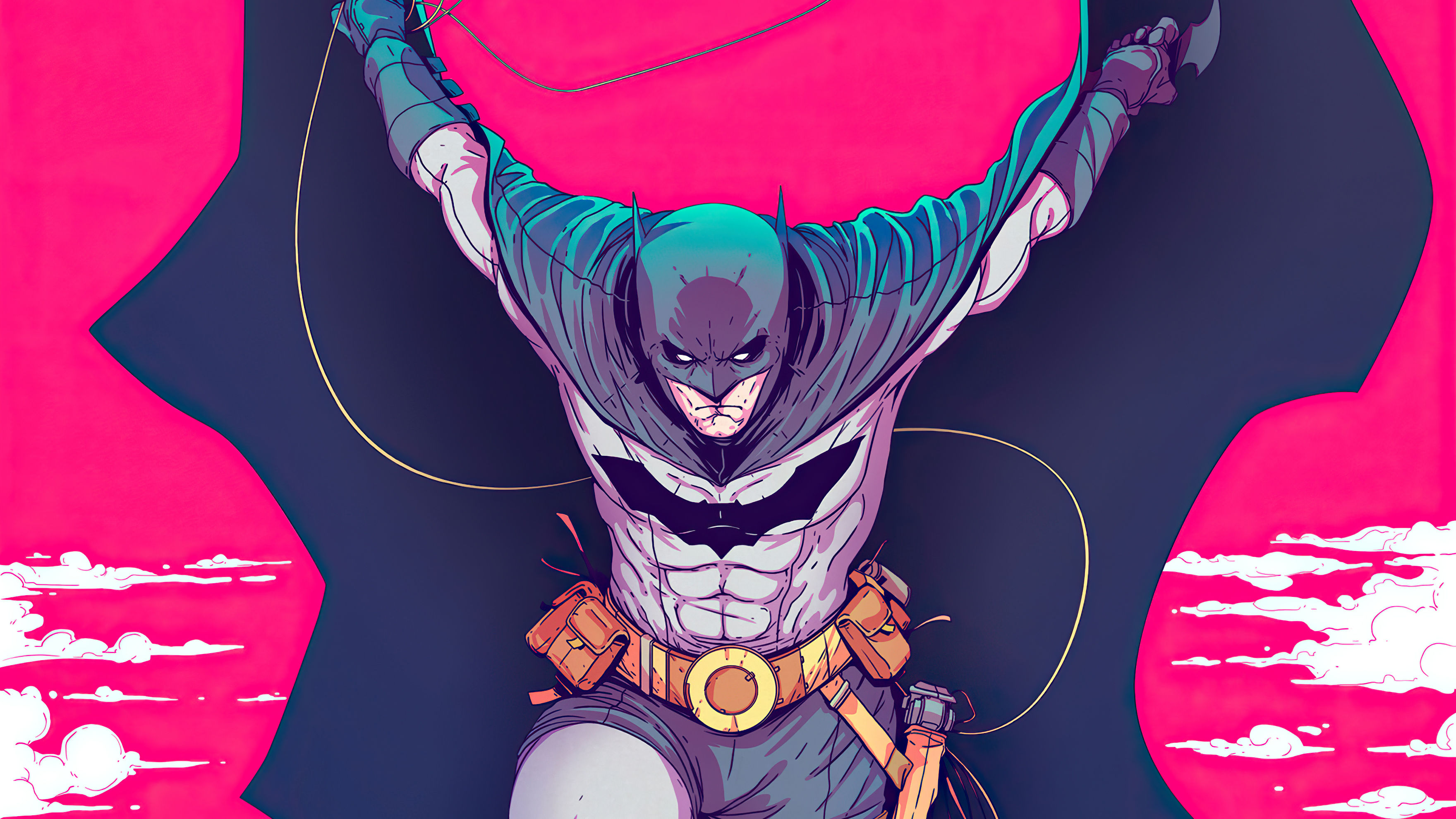 Wallpaper #F30Q844Bnwiau_P6mwyb4 Batman Pink Sketch Artwork Wallpaperhd Superheroes Wallpapers4k