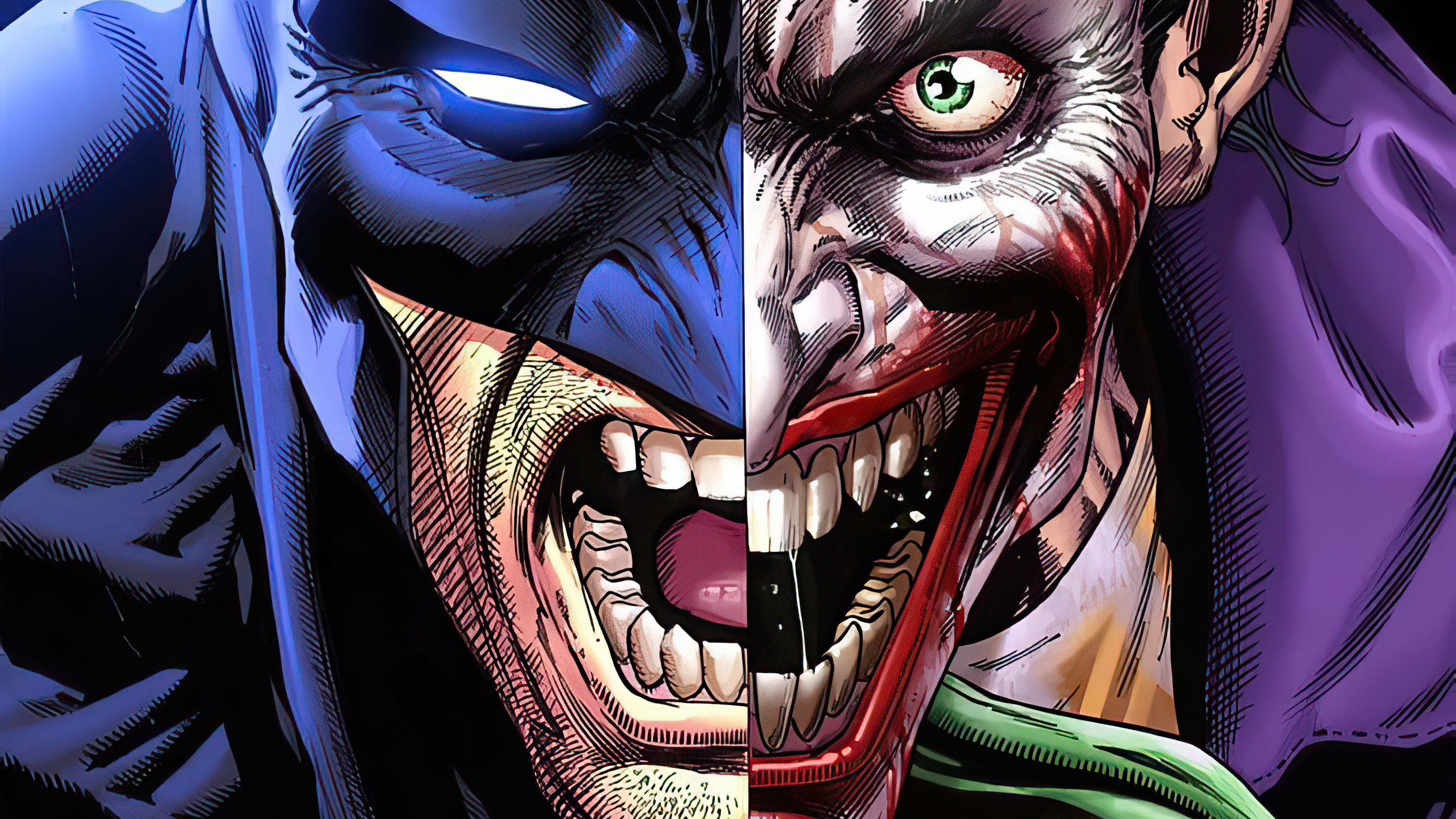 Wallpaper #KEUdlo4B7YBJg1BVvKAK32 Batman and the Joker Face Off in an Epic Battle of Good Versus Evil