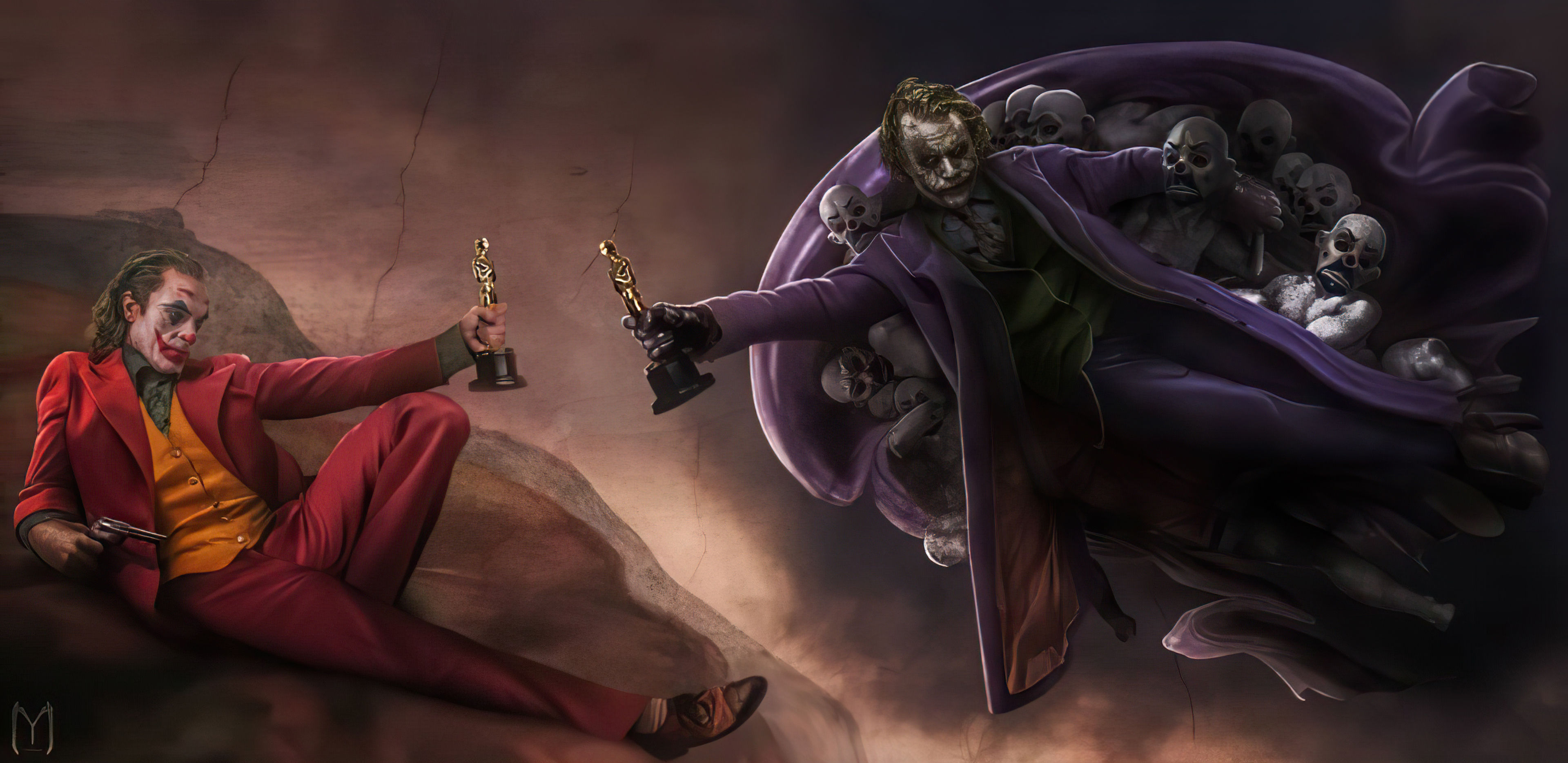 Wallpaper #8mgCGpMBSpphPi3-0hmI128 Joker and Heath Ledger Artwork Wallpaperhd Superheroes Wallpapers4k