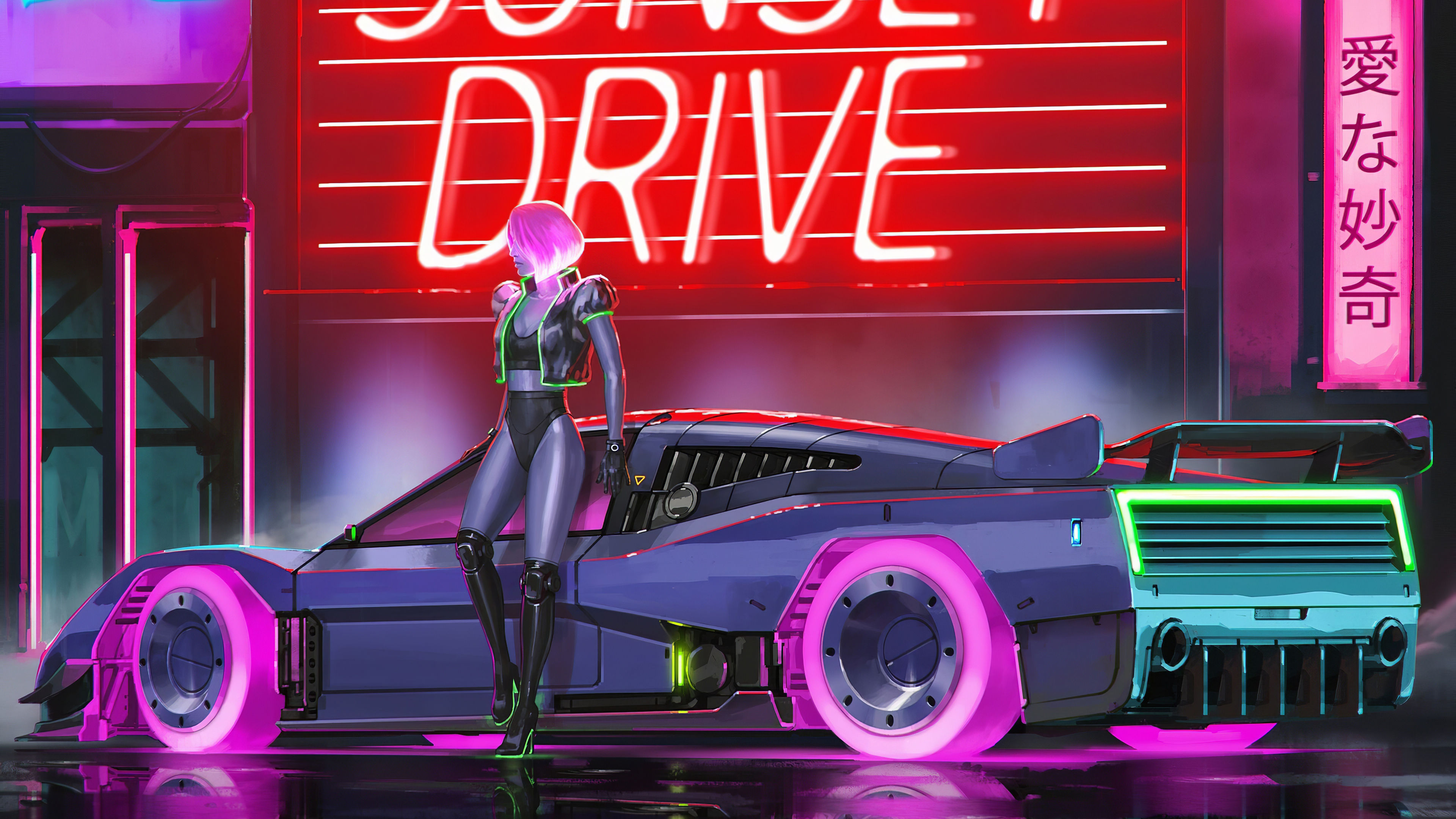 Wallpaper #Imh7F5MBSpphPi3-_A9s146 Cyberpunk Synthwave Wallpaper 4K