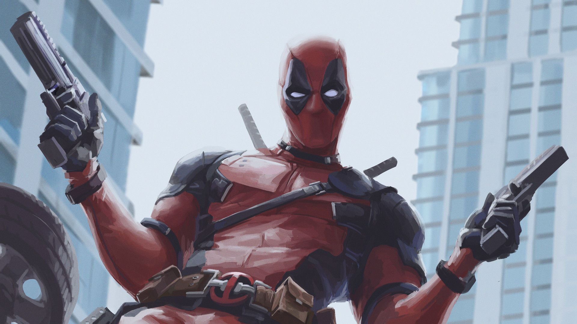 Wallpaper #M7gdTJIBJvJKYCmEwdEf21 750x1334 Deadpool with Two Guns Up Artwork iPhone 6 iPhone 6s iPhone