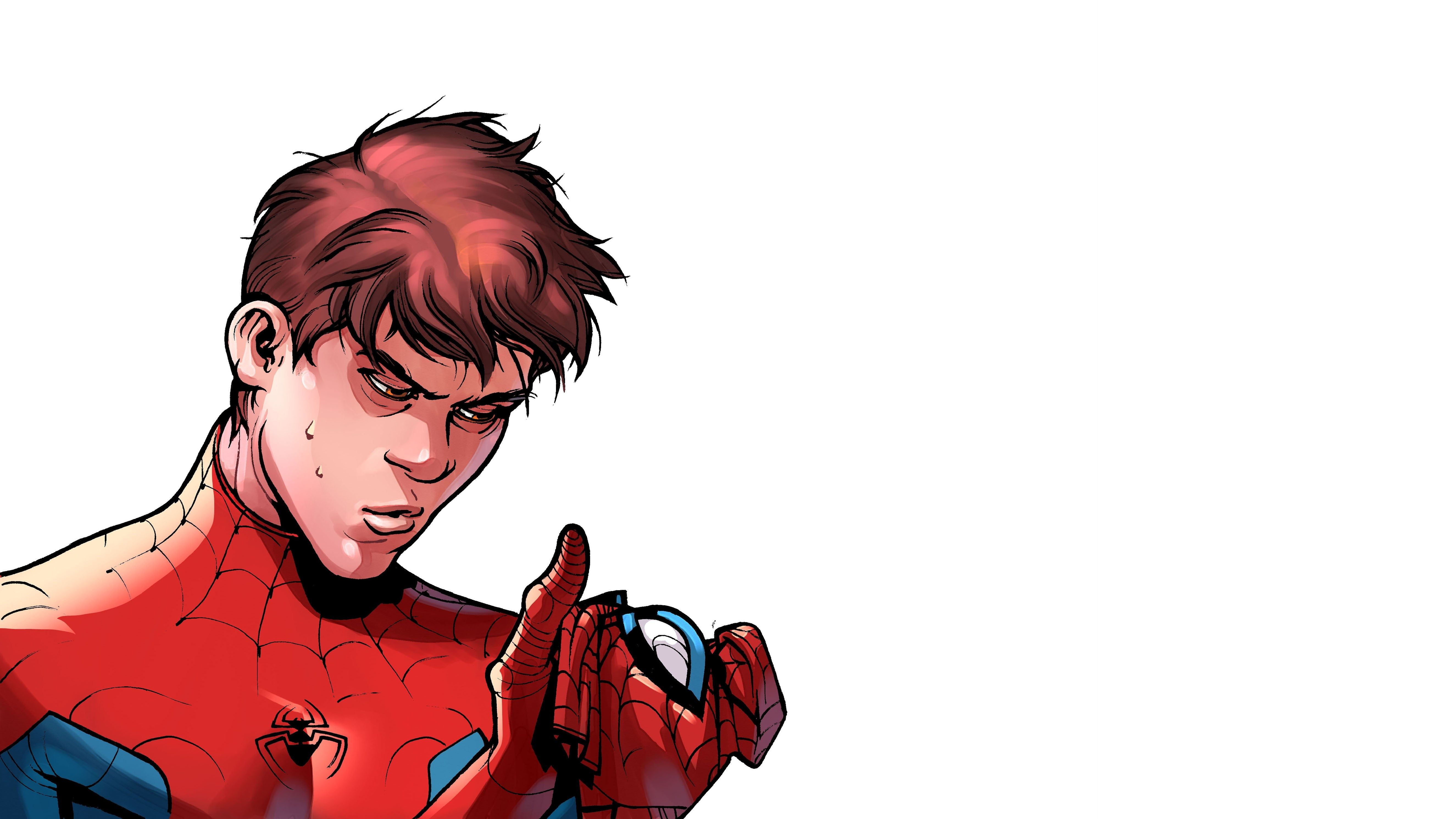 Wallpaper #Kxl1E48BtGB6xQ78uWaM1 Spiderman Mask Off Art HD Superheroes 4K Wallpapers Images
