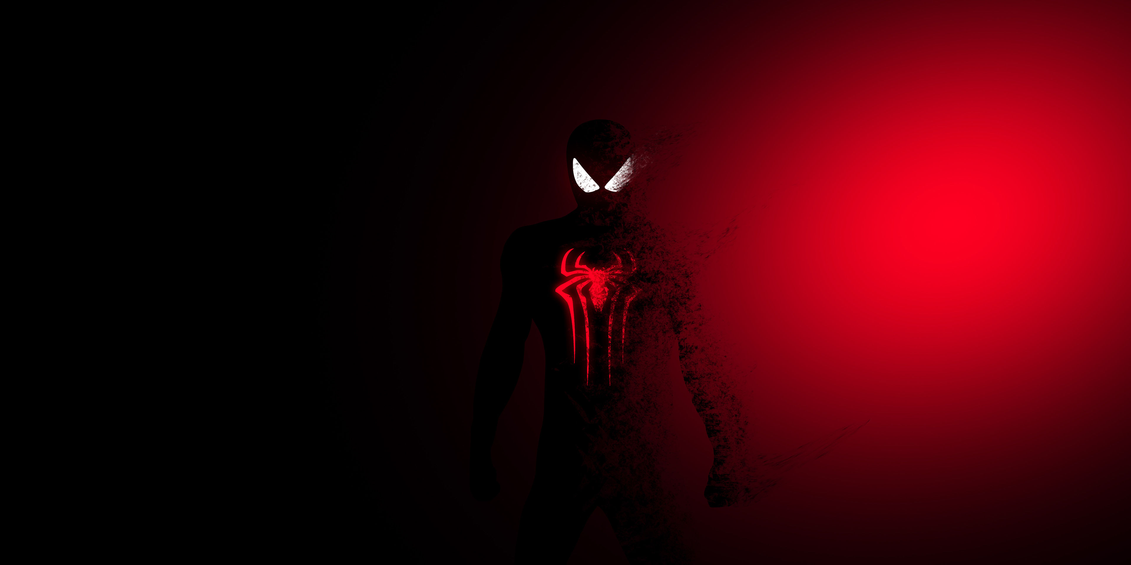 Wallpaper #fEXvlo4B7YBJg1BVEqBJ2 Spider-Man Standing in a Dark Red Background